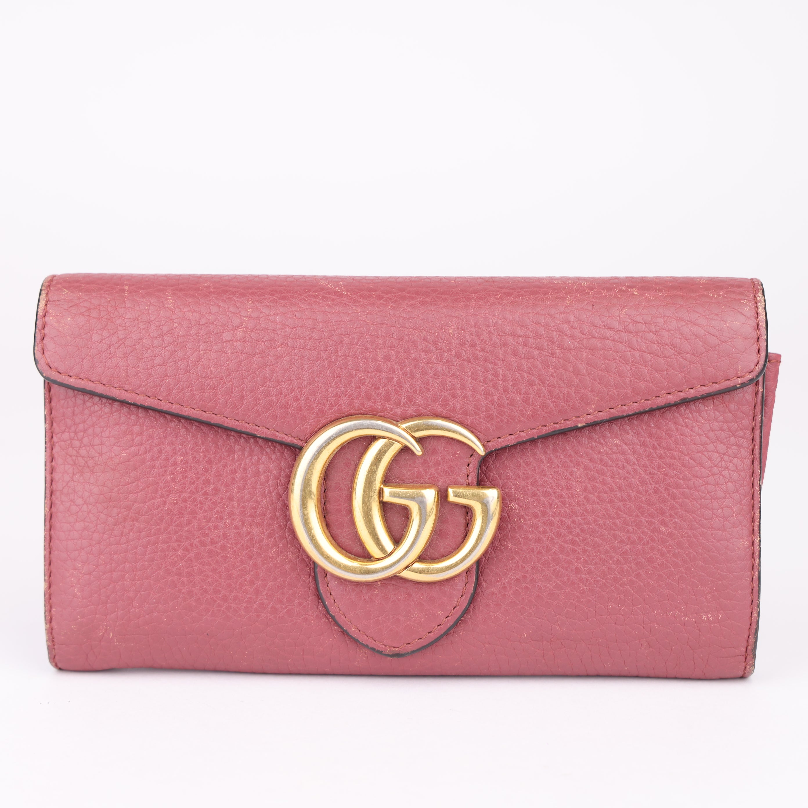 J1644 Gucci gg marmont leather wallet- Pre Owned