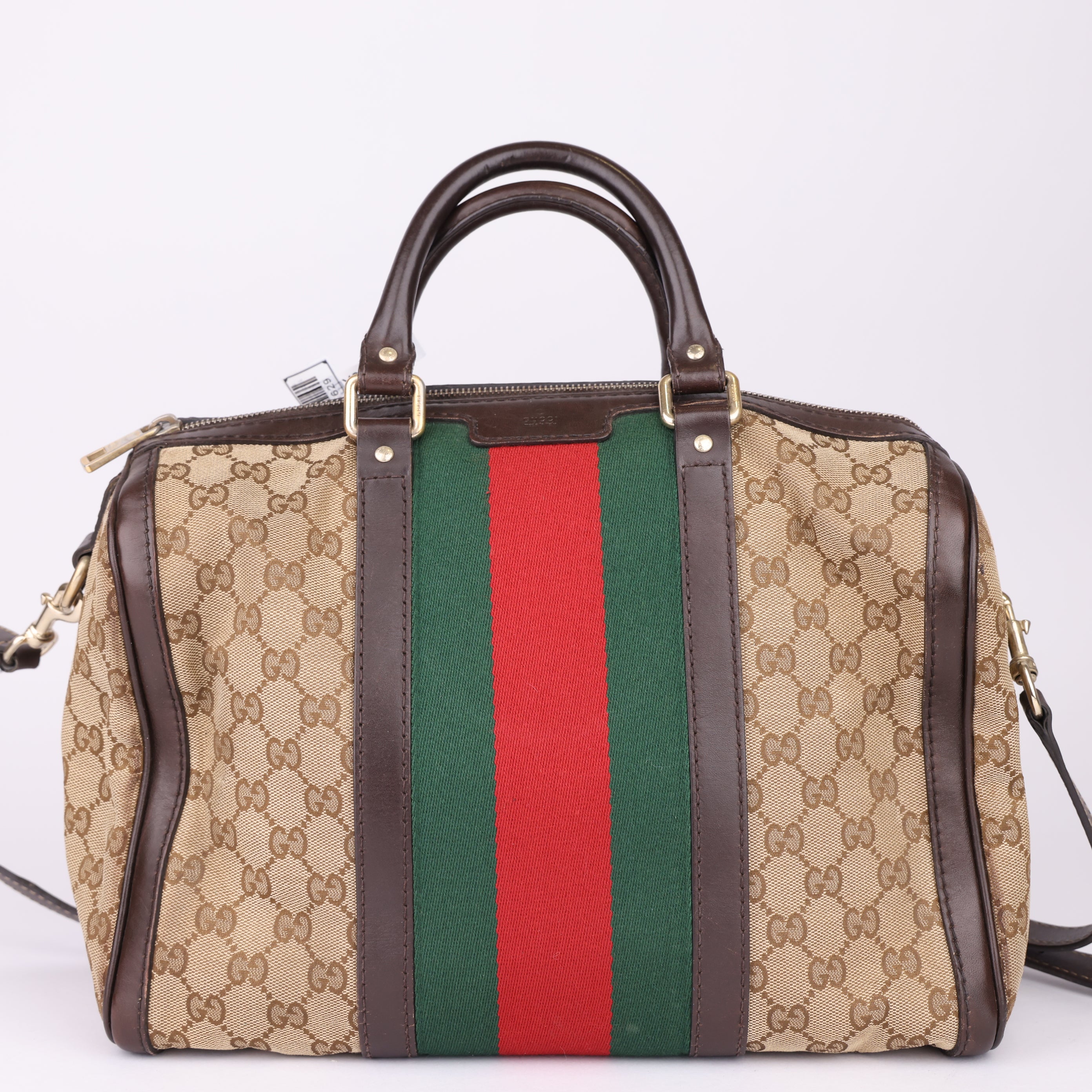 J1629 Gucci GG Canvas Boston Bag- Pre Owned