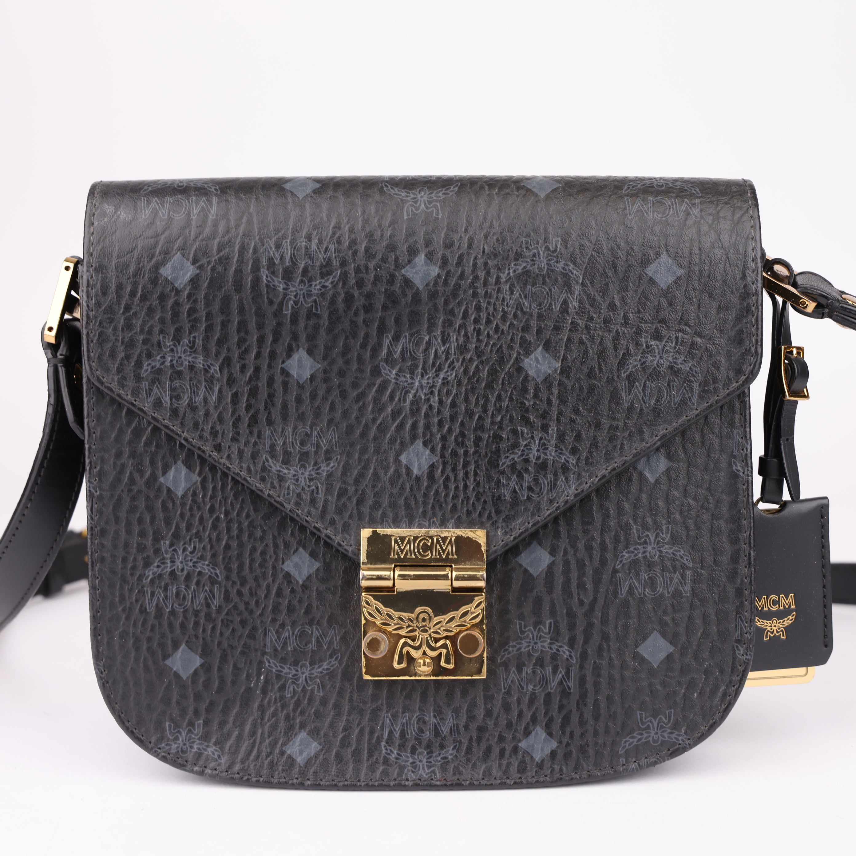 J1576 MCM Visetos Small Patricia Crossbody Bag- Pre Owned