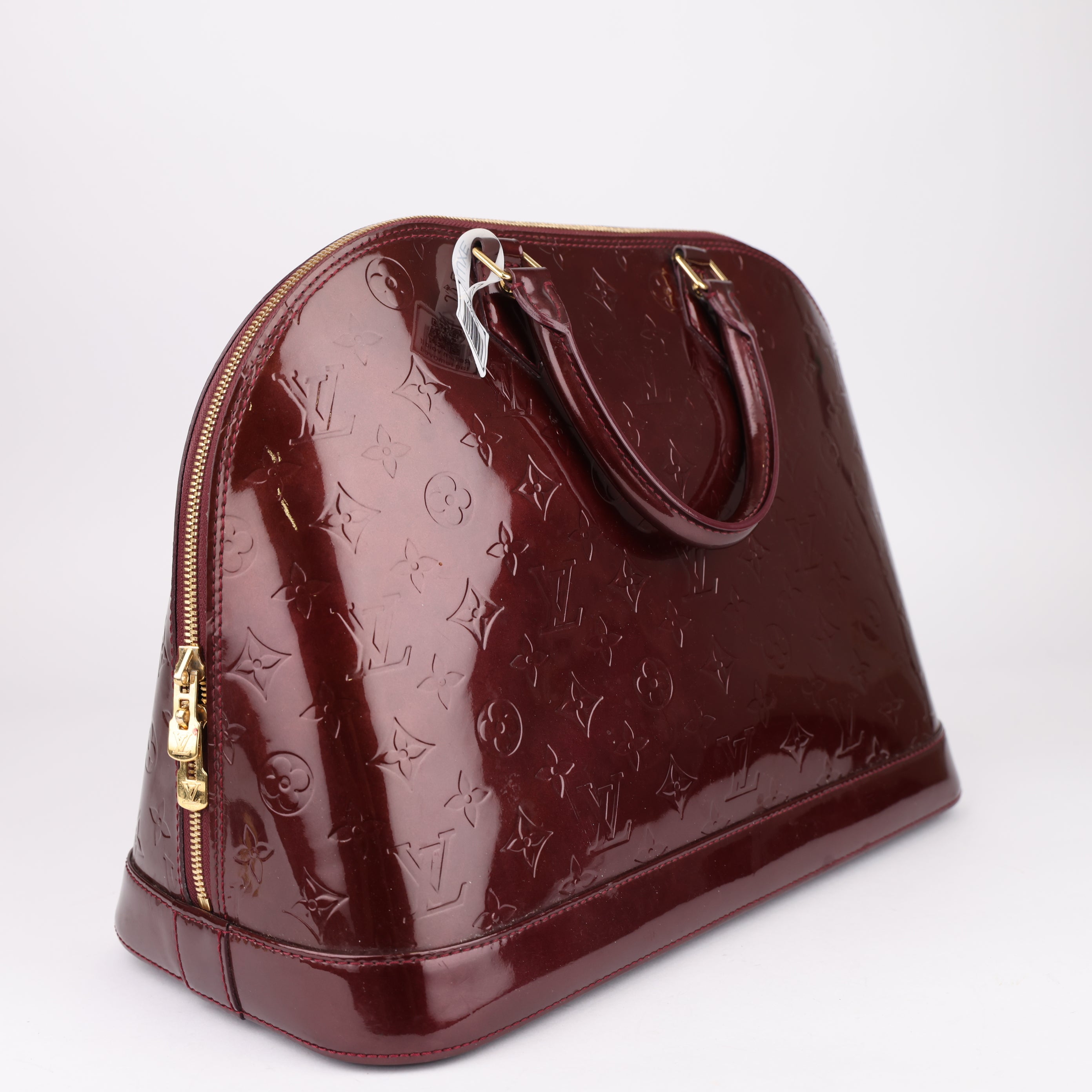 J1597 Louis Vuitton Rouge Fauviste Monogram Vernis Alma GM Bag- Pre Owned