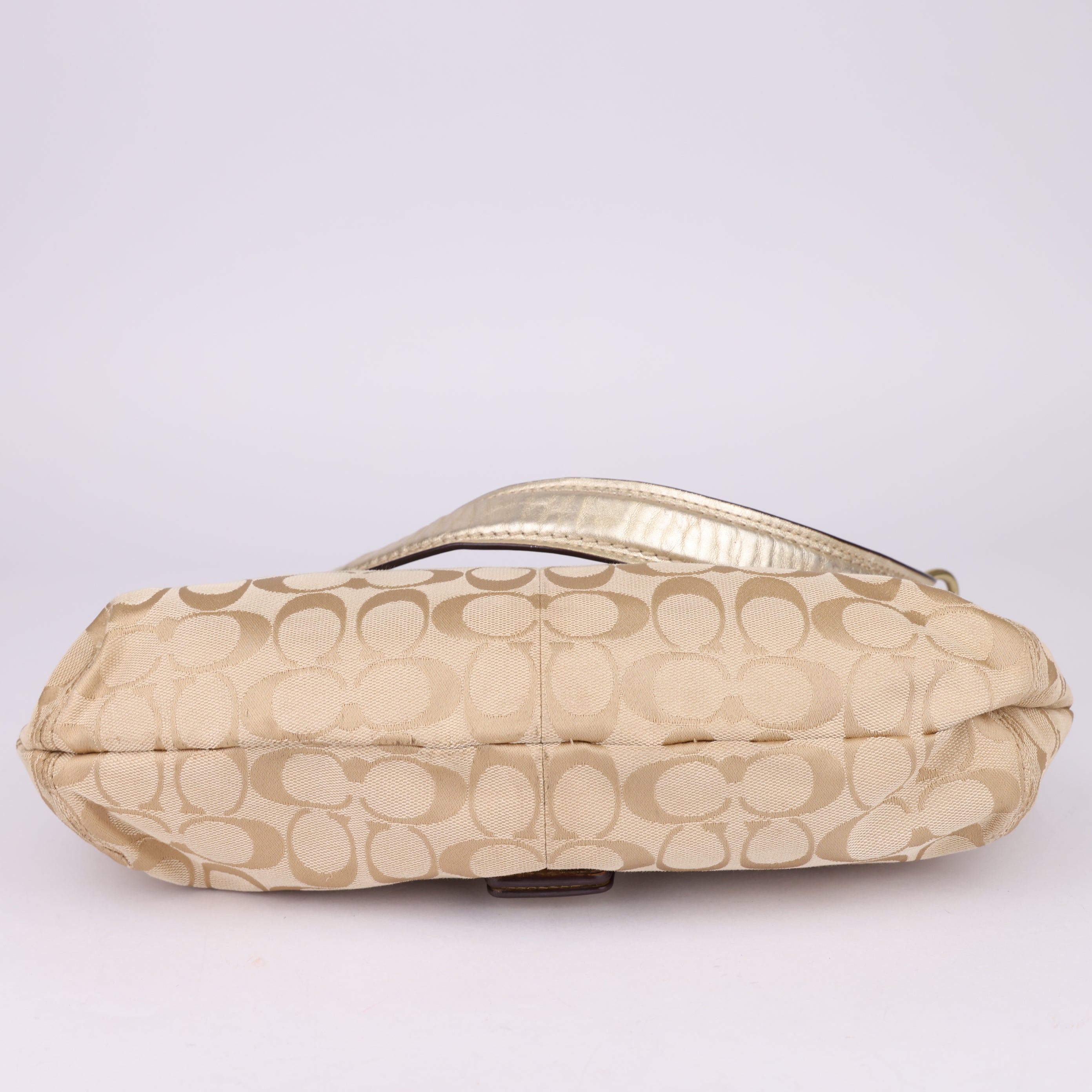 J1595 Coach sufflette leather handbag Beige in Leather - Pre Owned