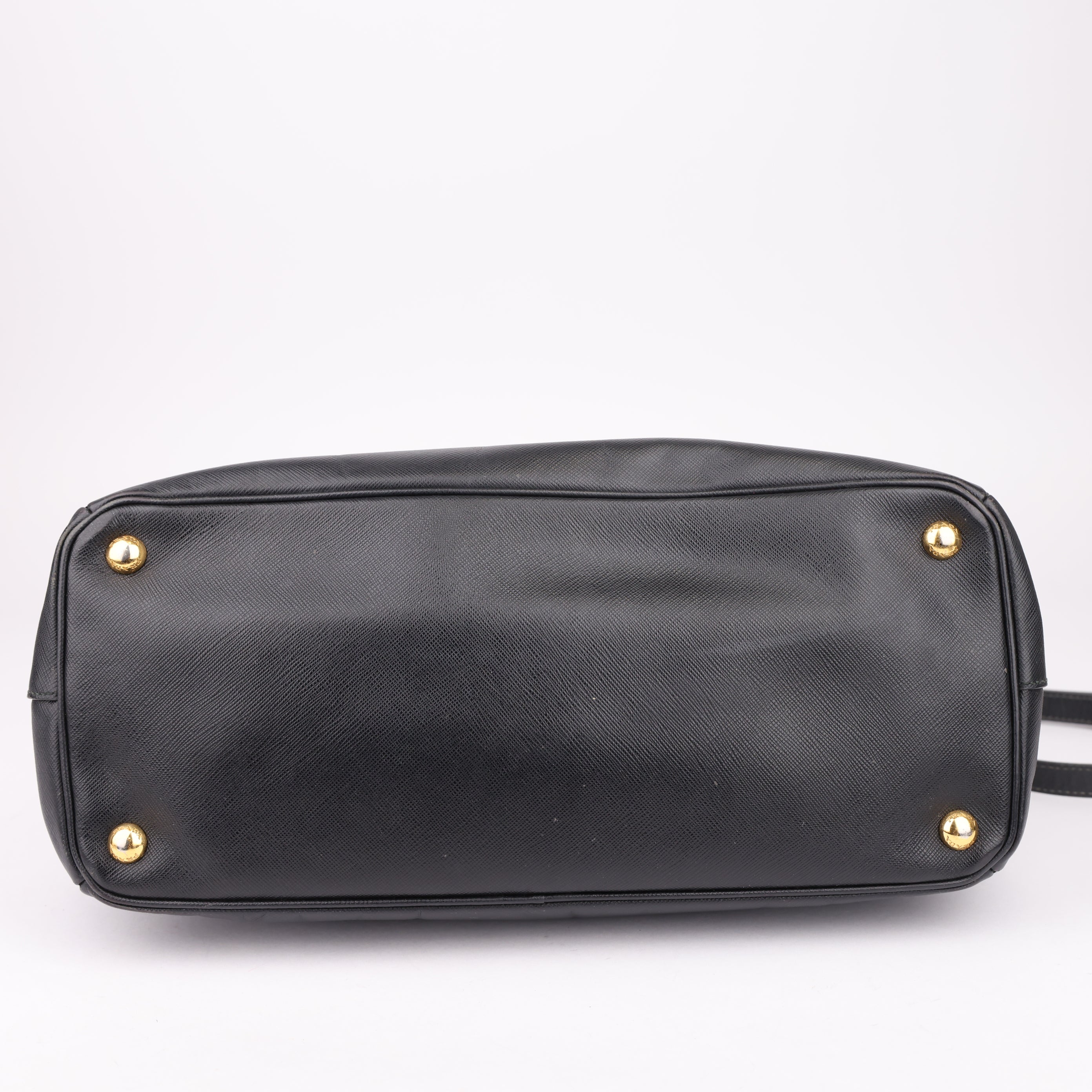 J1550 Prada Black Saffiano Lux Leather Large Tote Bag- Pre Owned