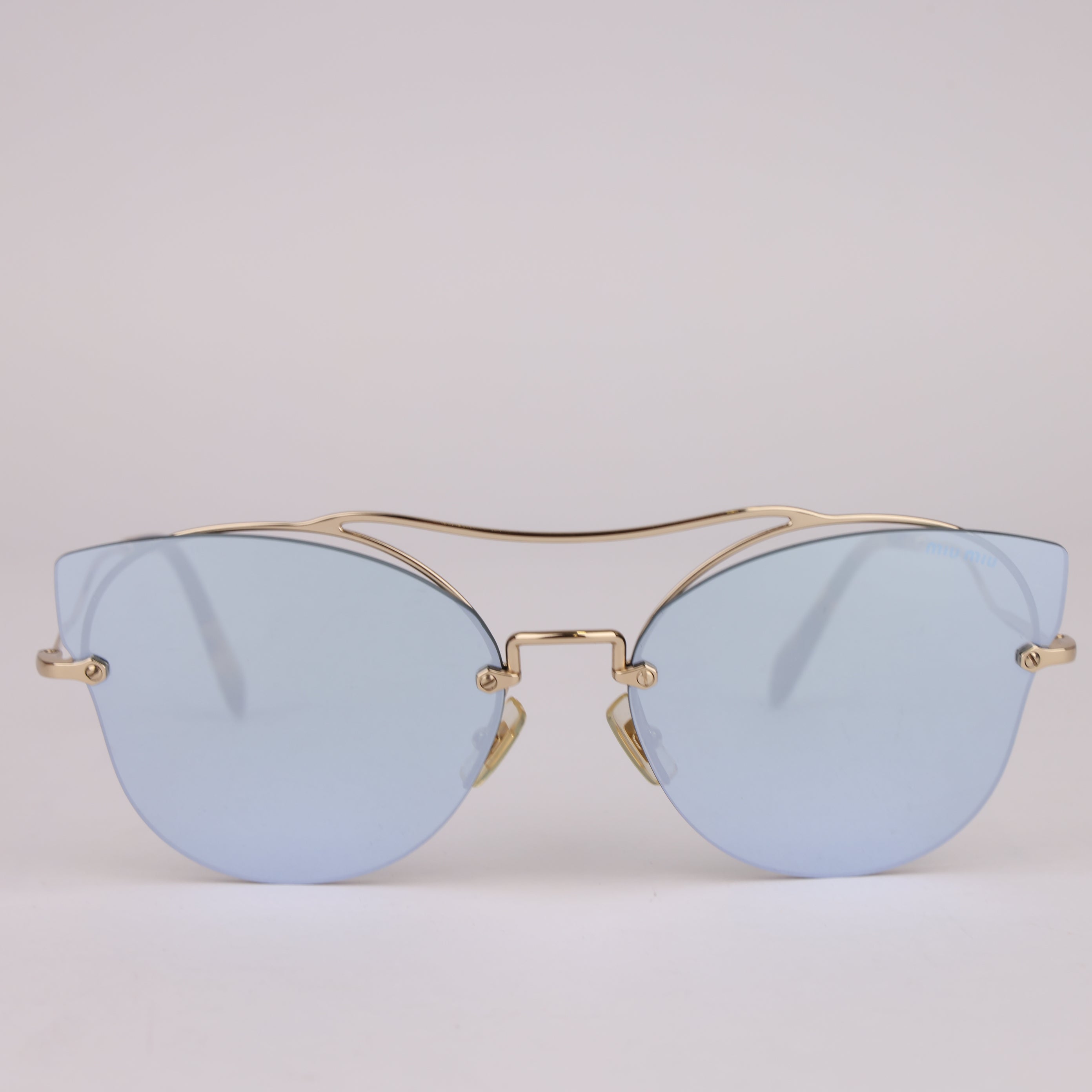 J1522 Miu Miu Mirrored Cat Eye Sunglasses- Pre Owned