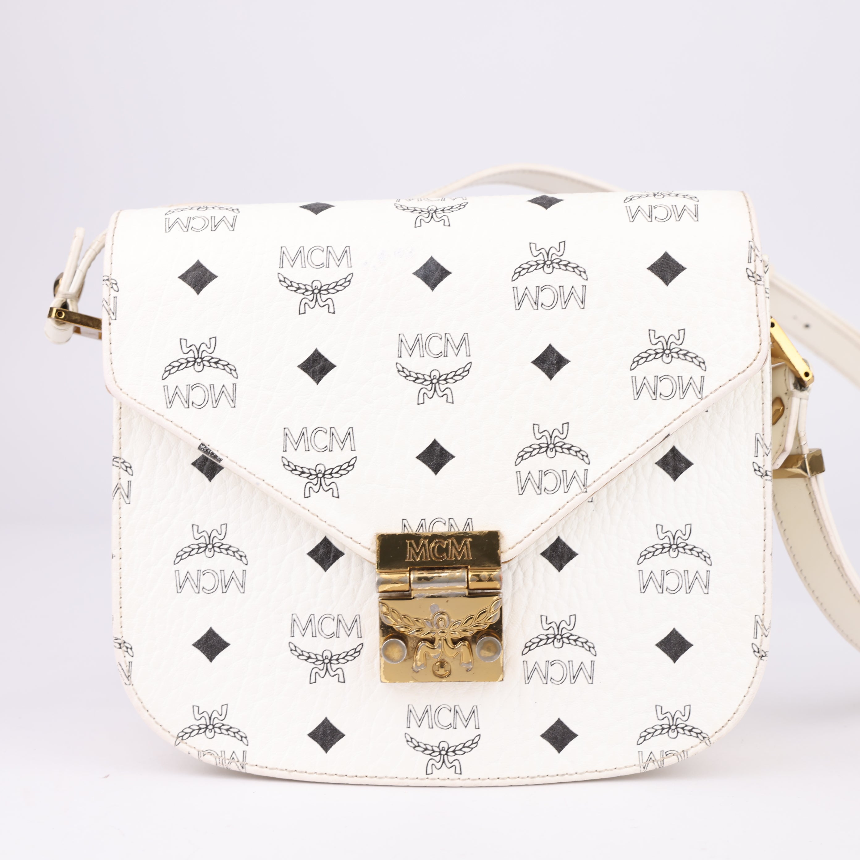 J1512 MCM Patricia Visetos Shoulder Bag- Pre Owned