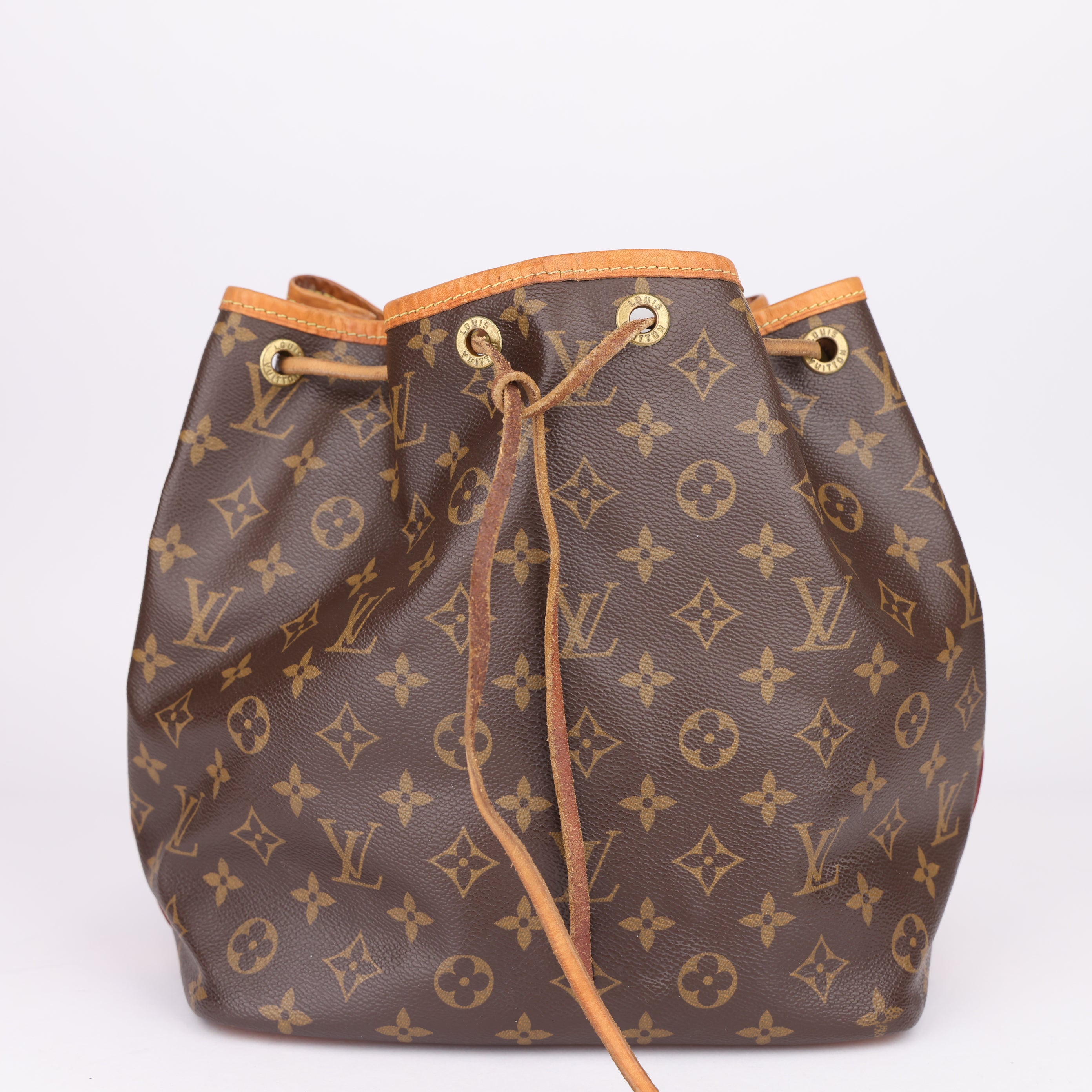 J1486 Louis Vuitton Petit Noe Handbag Monogram Canvas- Pre Owned