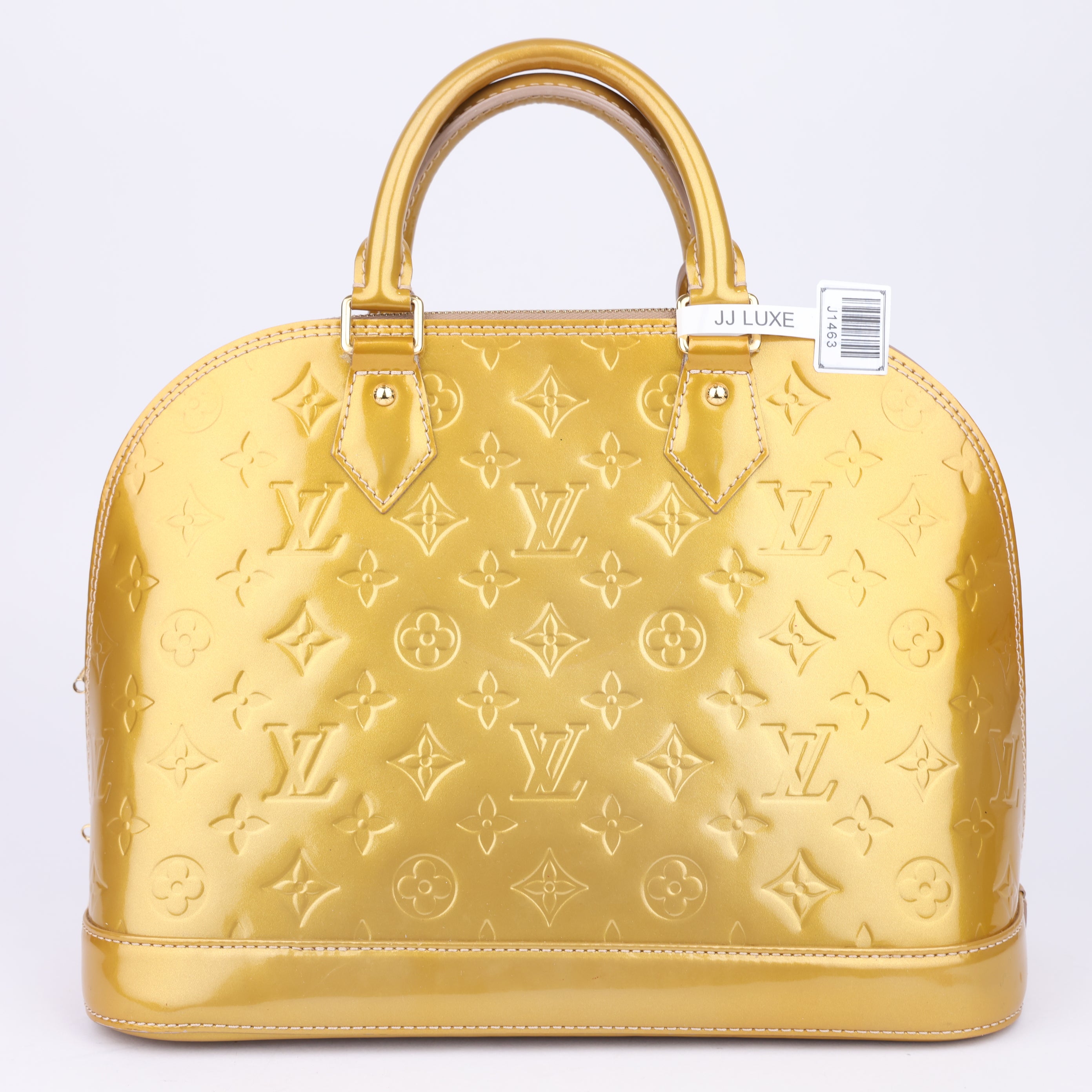 J1463 Louis Vuitton Alma Patent PM Golden Bag- Pre Owned