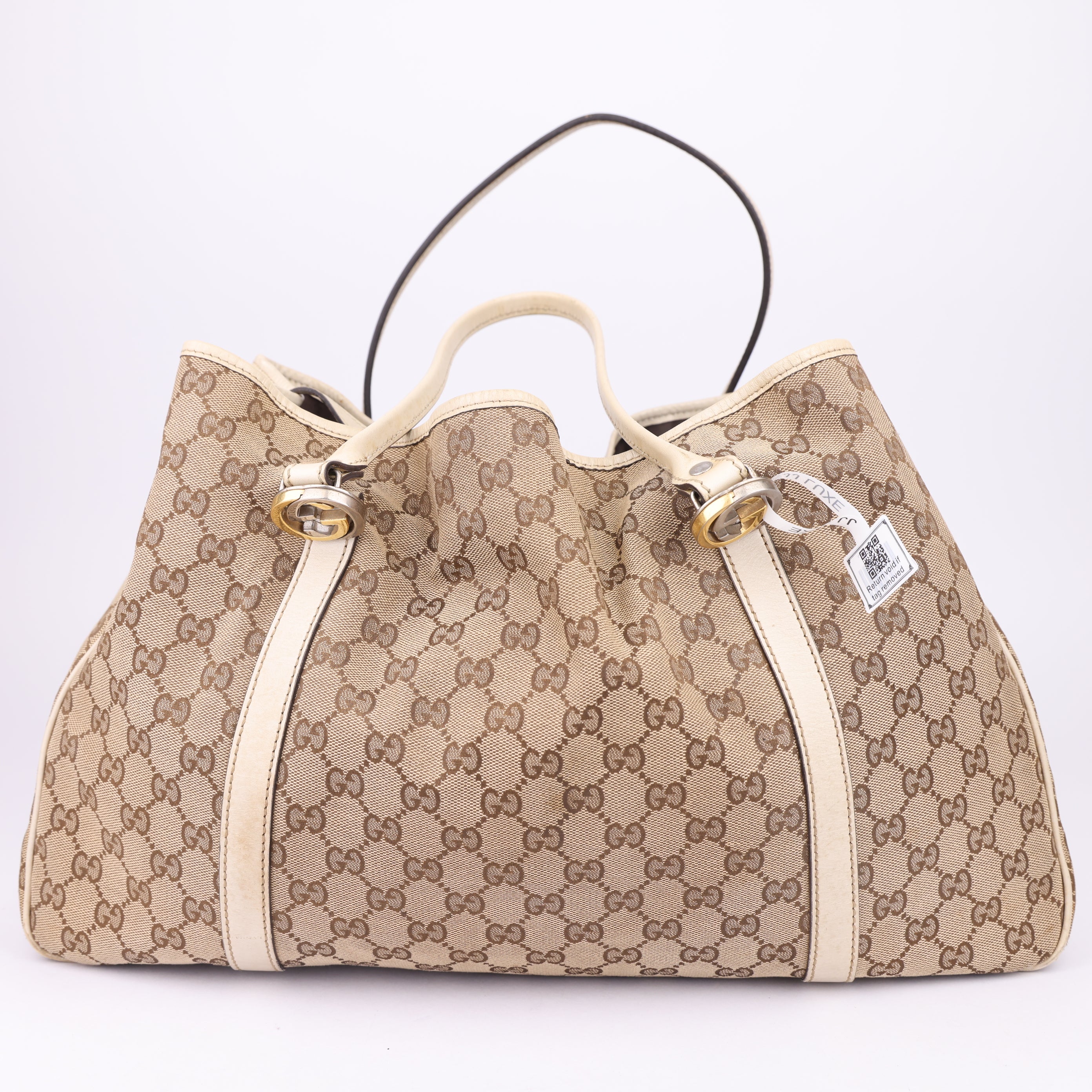 J1464 Gucci GG Canvas Twins Tote Bag- Pre Owned
