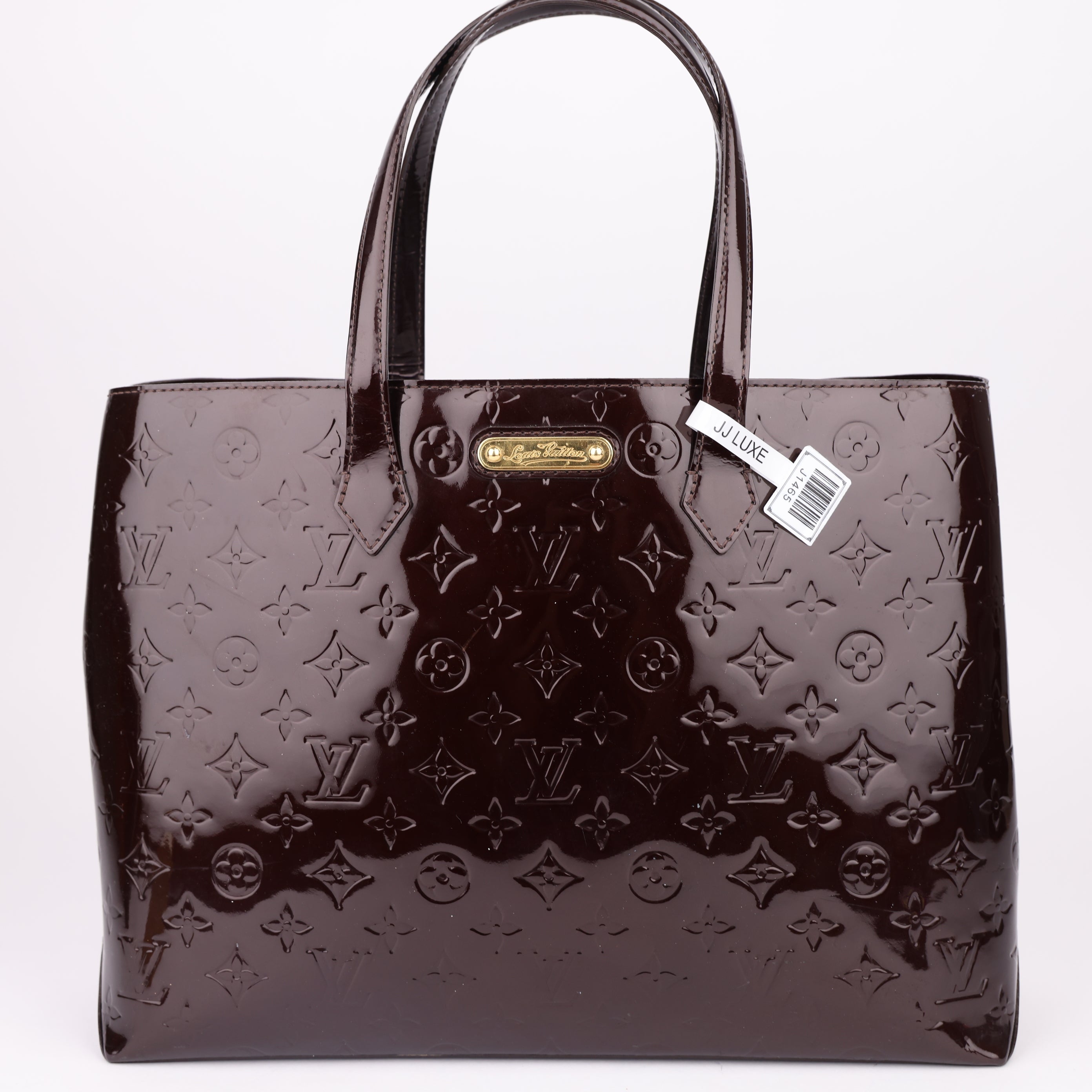 J1465 Louis Vuitton Amarante Monogram Vernis Wilshire MM Bag - Pre Owned