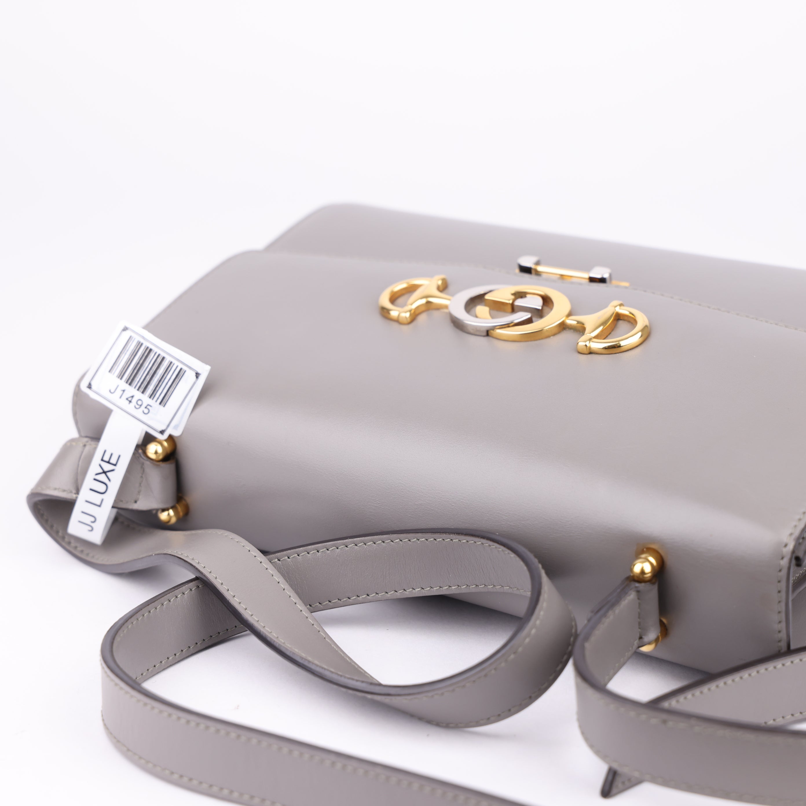 J1495 Gucci Zumi Leather Shoulder Bag Brown- Pre Owned