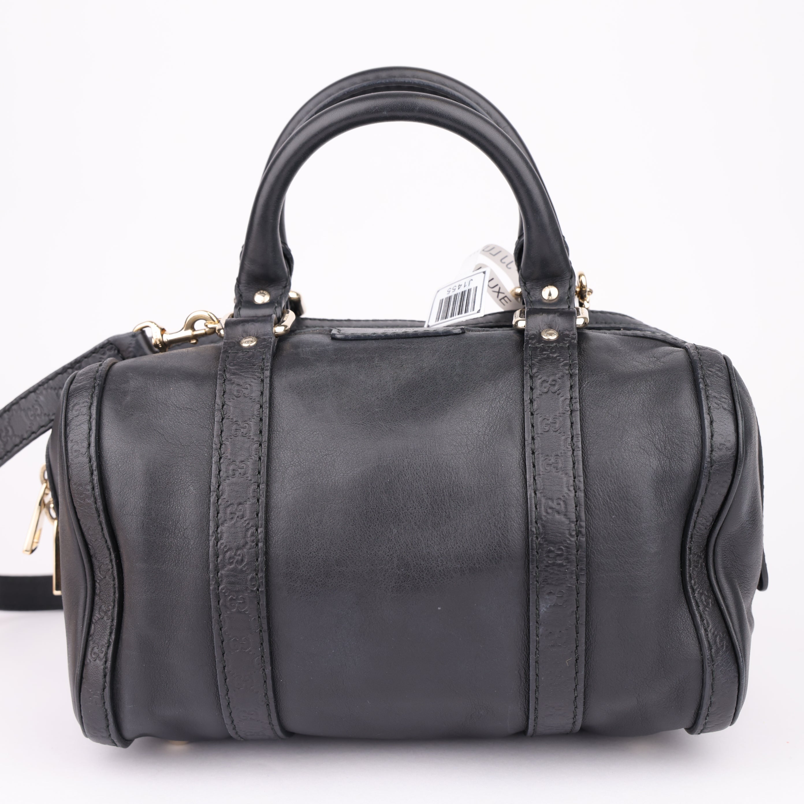 J1455 Gucci Black Leather Medium Joy Boston Bag- Pre Owned