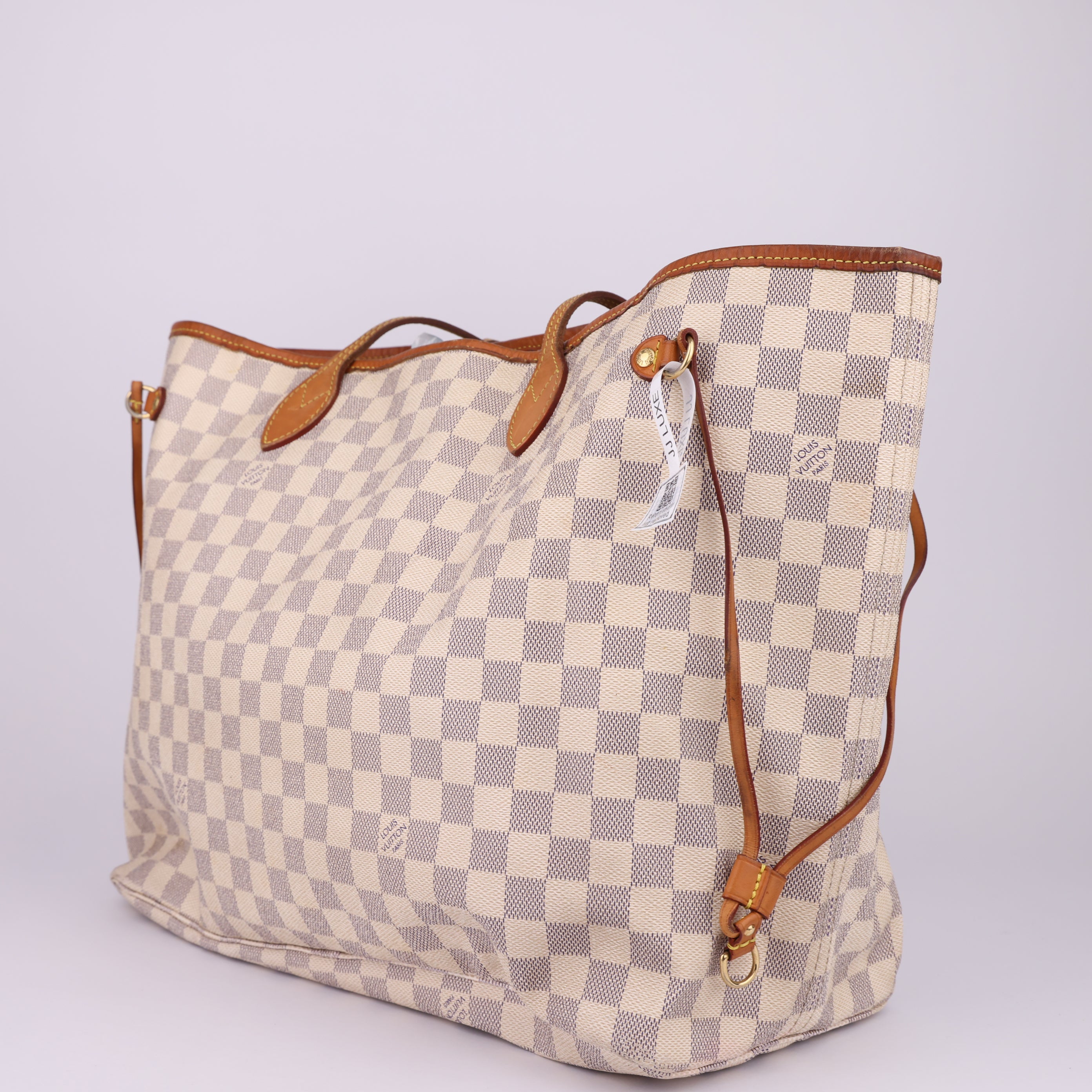 J1446 Louis Vuitton Neverfull GM Damier Azur tote- Pre Owned