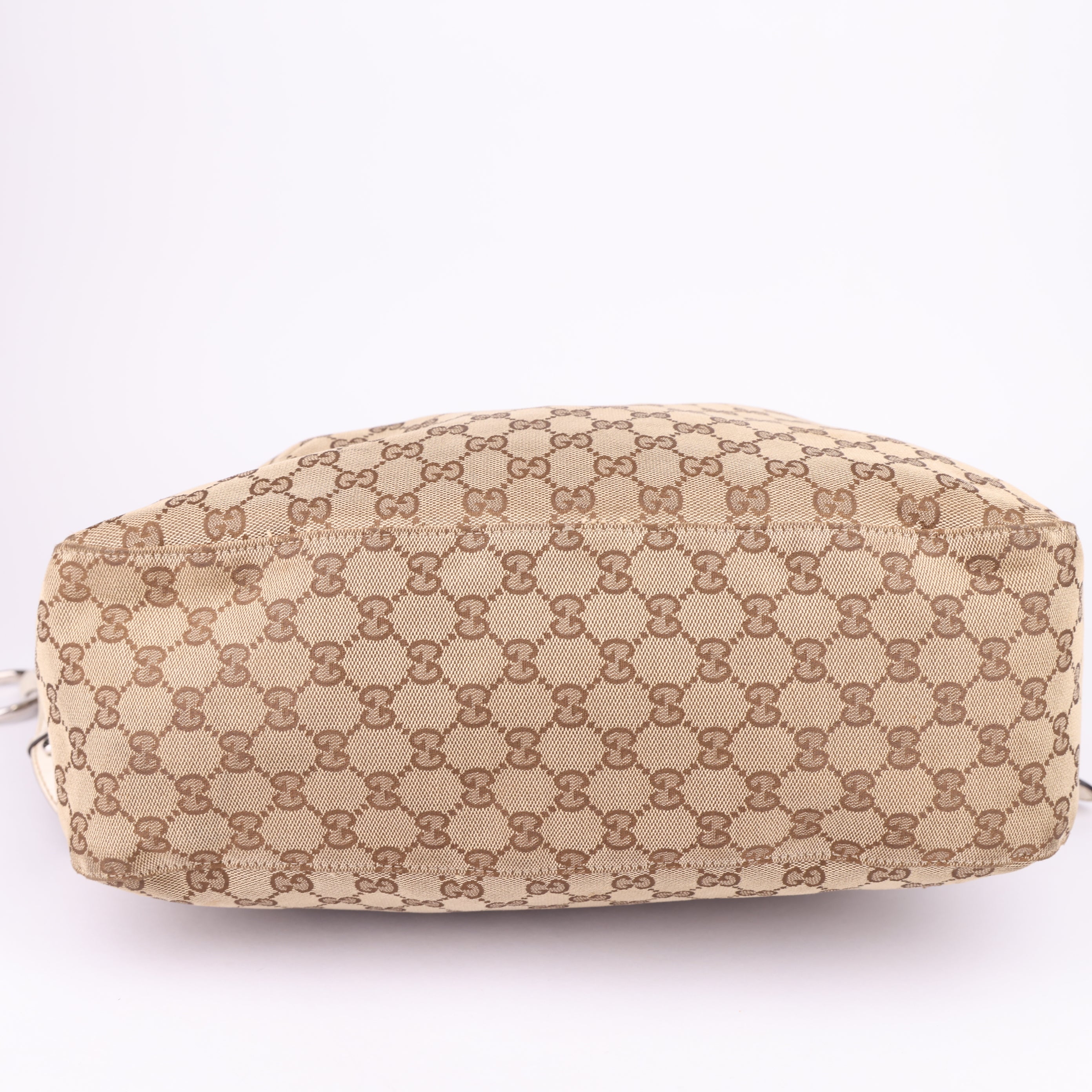 J1452 Gucci Icon Bit Large GG Canvas Two Way Zip Bag - Pre Owned