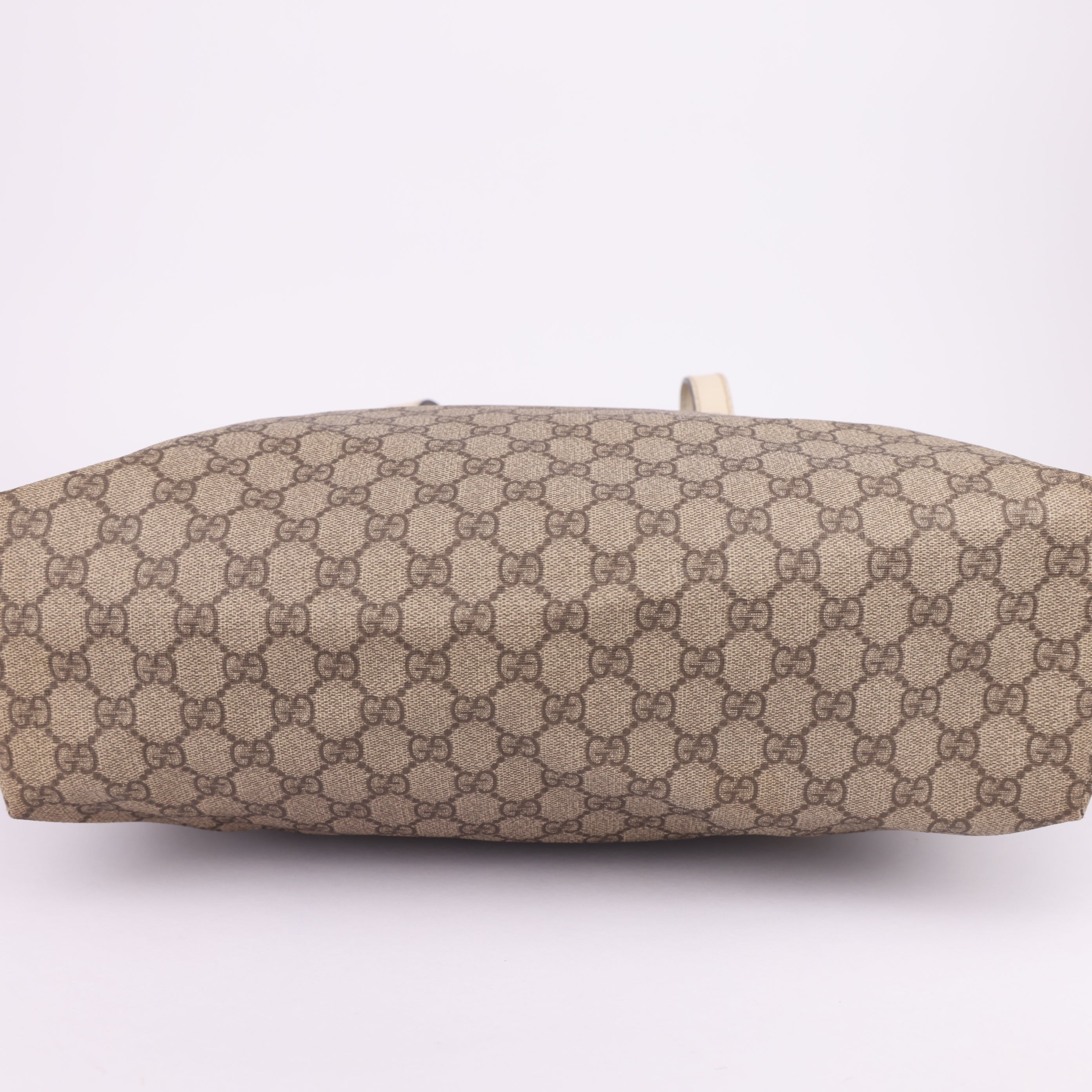 J1448 Gucci Brown White Pvc Tote Bag- Pre Owned