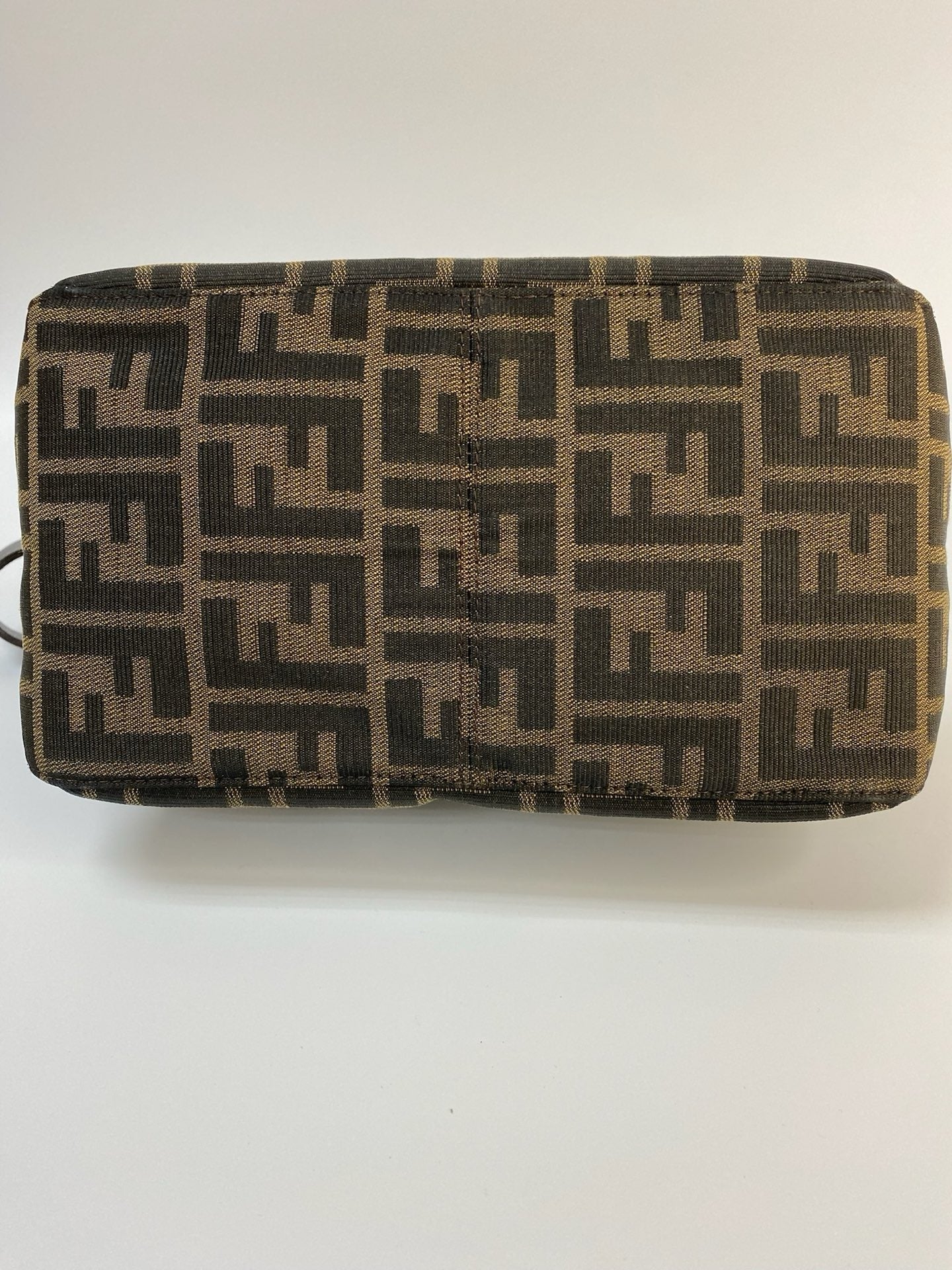 J2967 Fendi Shoulder Bag Zucca Canvas Double Flap Mamma Shoulder Bag | Pre-Owned Brown Zucca Canvas