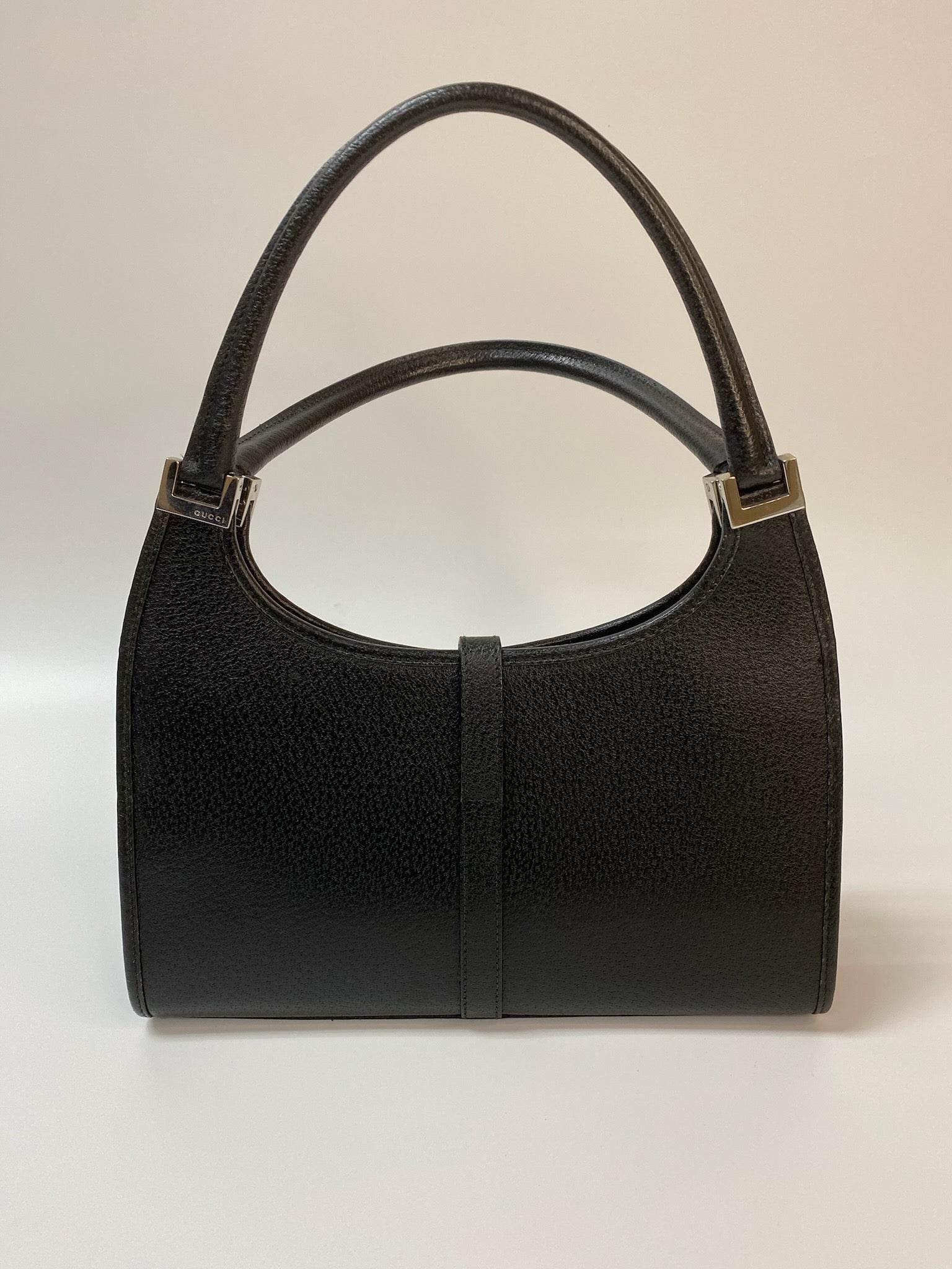 J2965 Gucci Shoulder Bag By Tom Ford Black 1990s Cloth Jackie | Pre-Owned Black Cloth