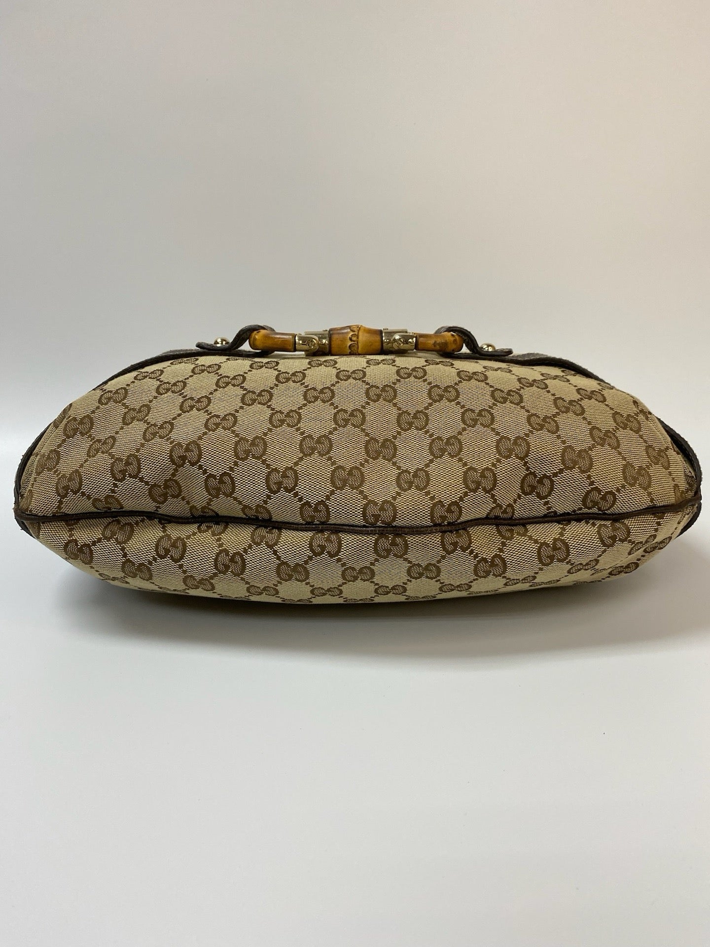 J2876 Gucci Shoulder Bag GG Canvas Amalfi Leather handbag | Pre-Owned Brown Canvas, Leather/GG