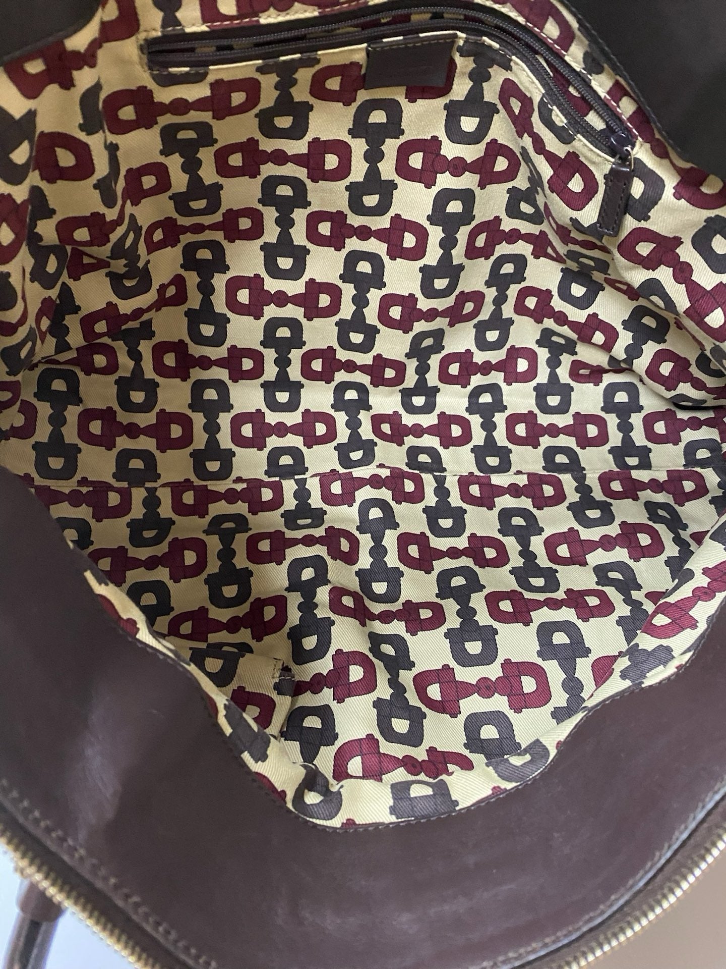 J2884 Gucci Tote Bag Brown Guccissima leather D Ring Tote | Pre-Owned rown Leather/Guccissima