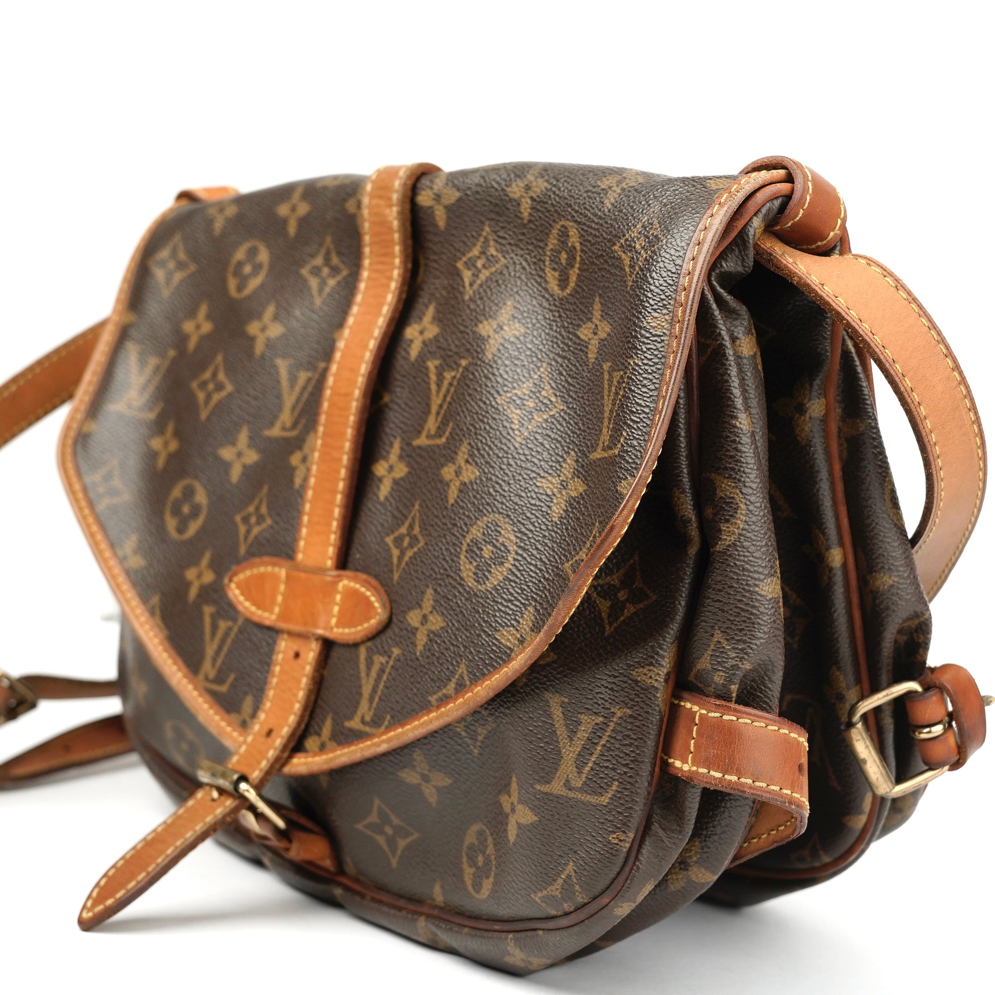 J1460 Louis Vuitton Saumur 30 Shoulder Bag Monogram Brown- Pre Owned