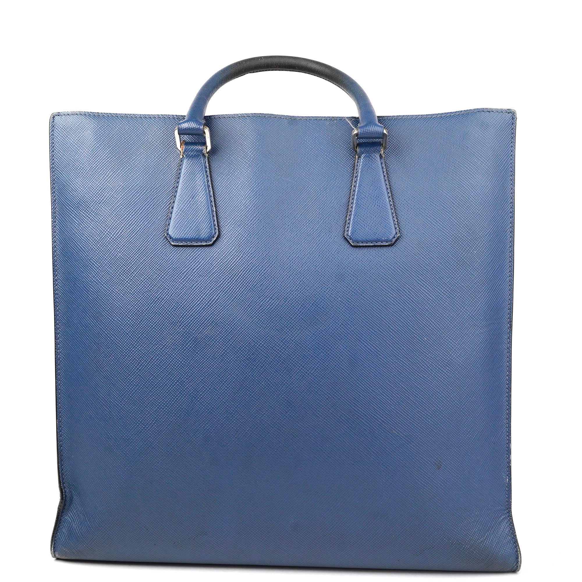 OJ1438 PRADA Blue Leather Shoulder Bag Shoulder Bags- Pre Owned