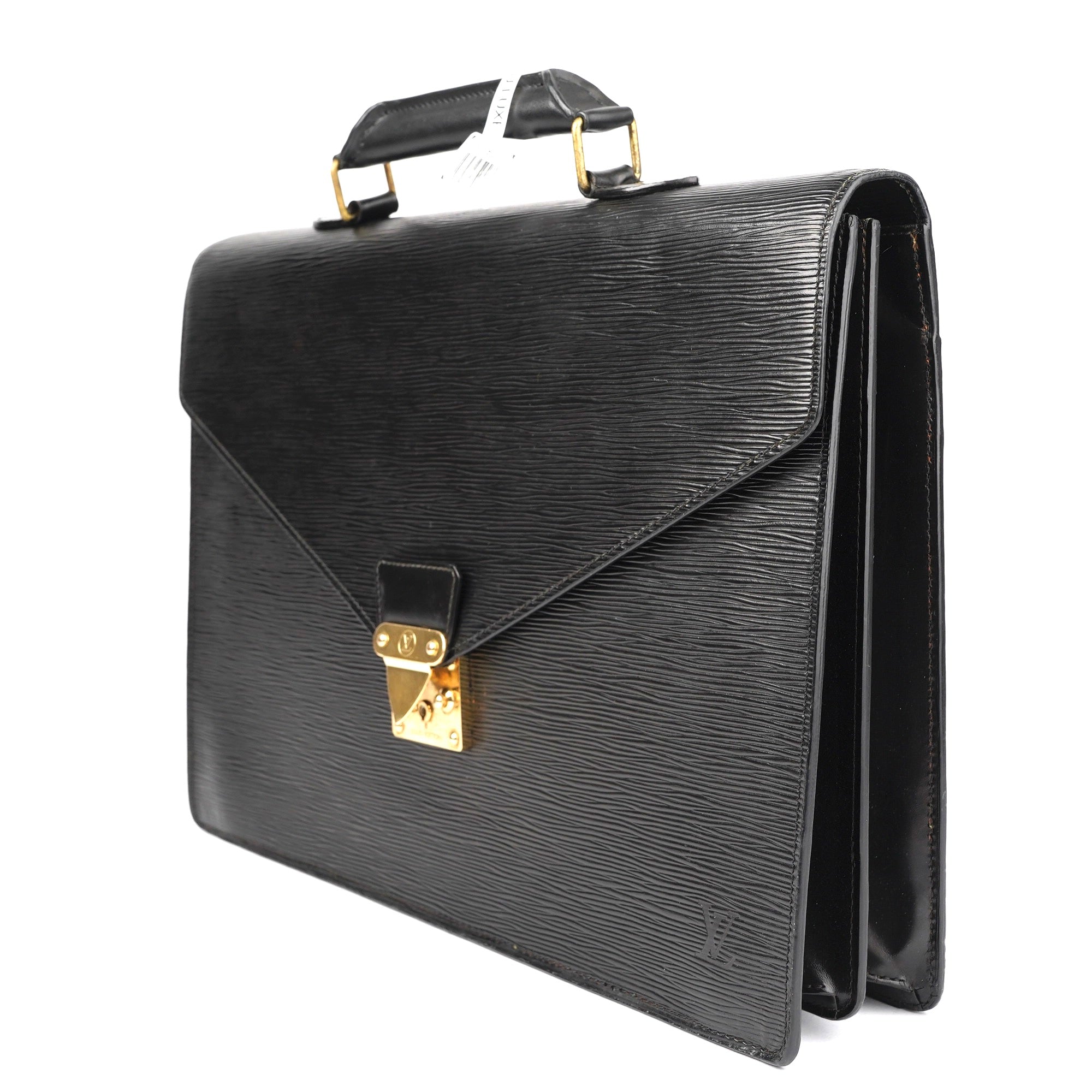 J1439 Louis Vuitton Black Epi Leather Document Case- Pre Owned
