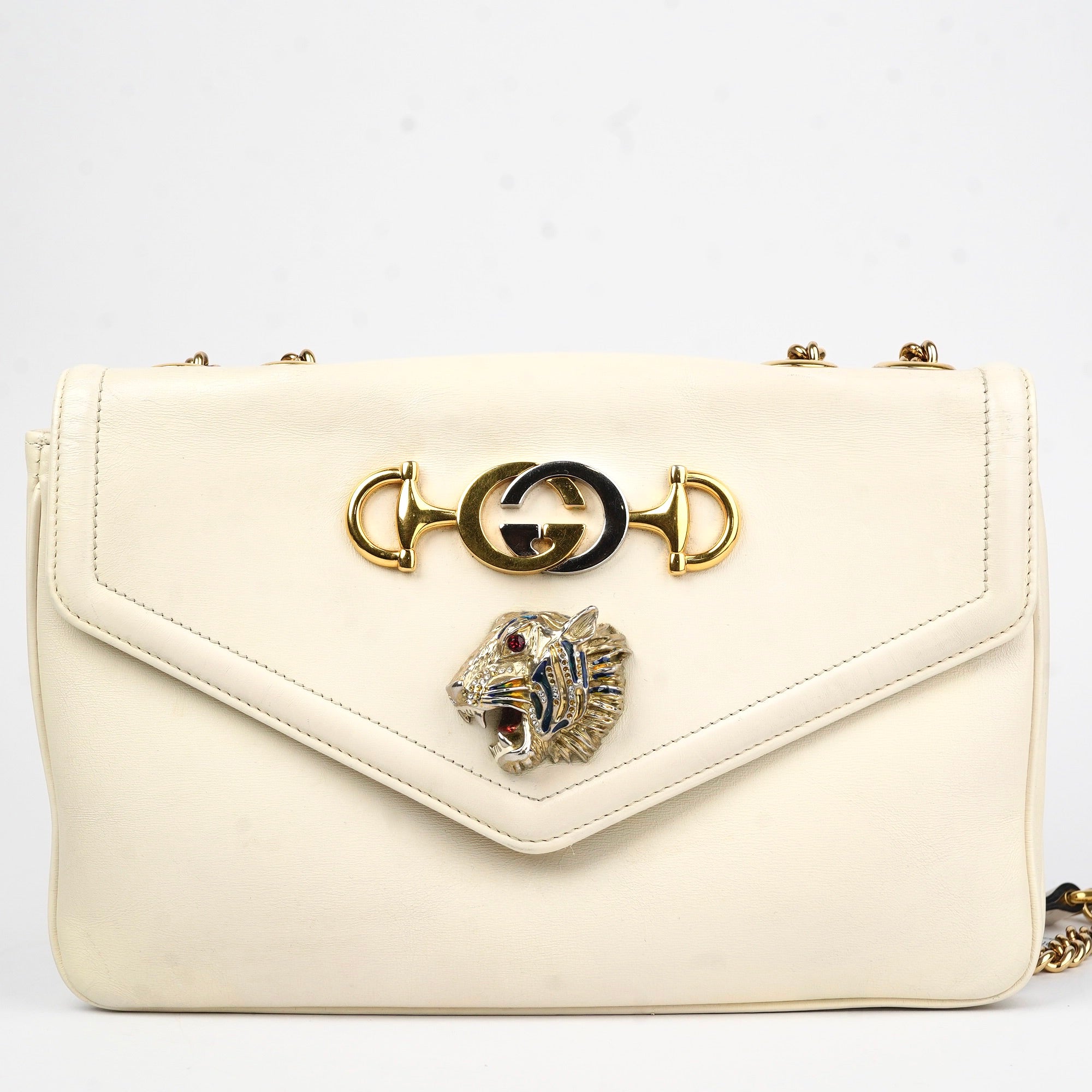 J1420 Gucci Leather Rajah Shoulder Bag- Pre Owned