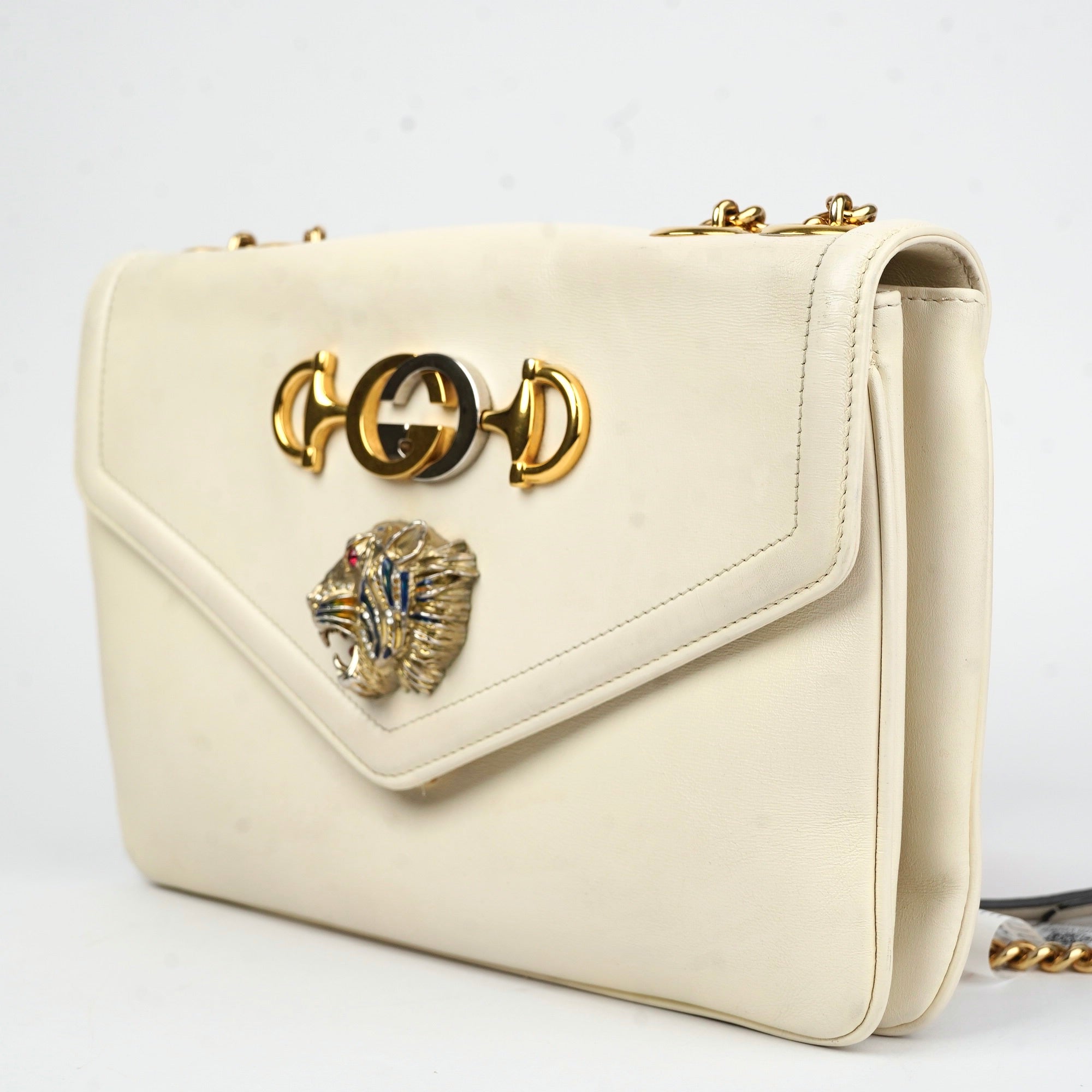 J1420 Gucci Leather Rajah Shoulder Bag- Pre Owned