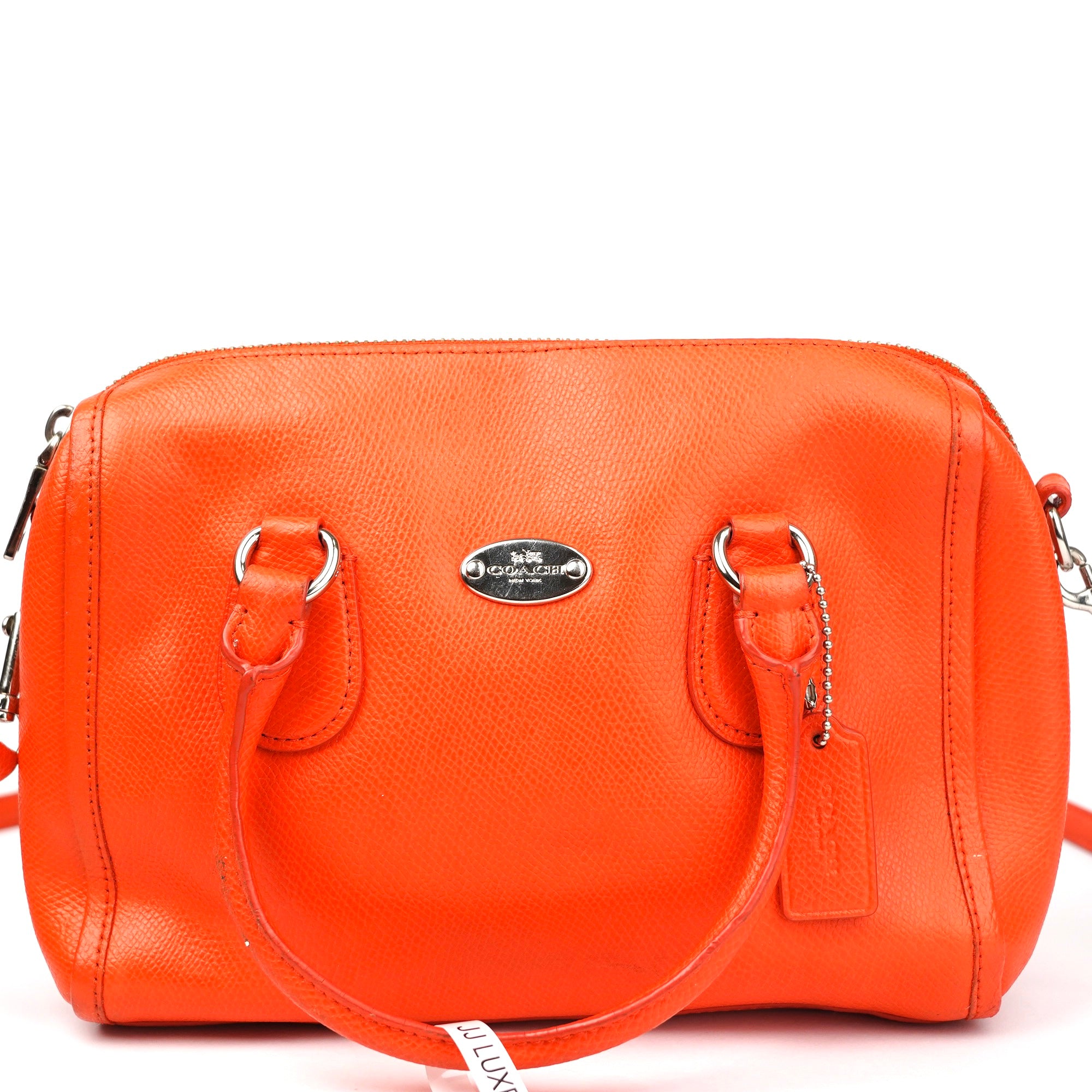 J1396 COACH Crossgrain Leather Mini Benette Satchel- Pre Owned