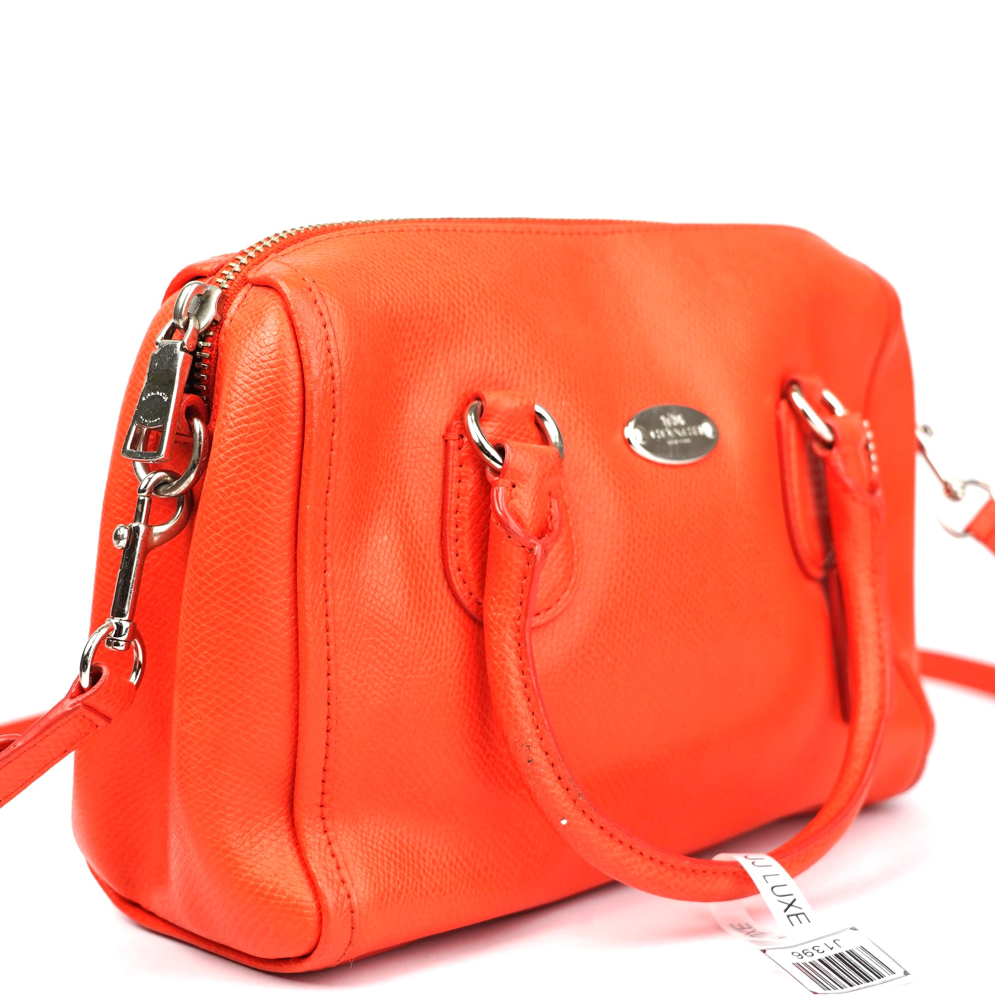 J1396 COACH Crossgrain Leather Mini Benette Satchel- Pre Owned
