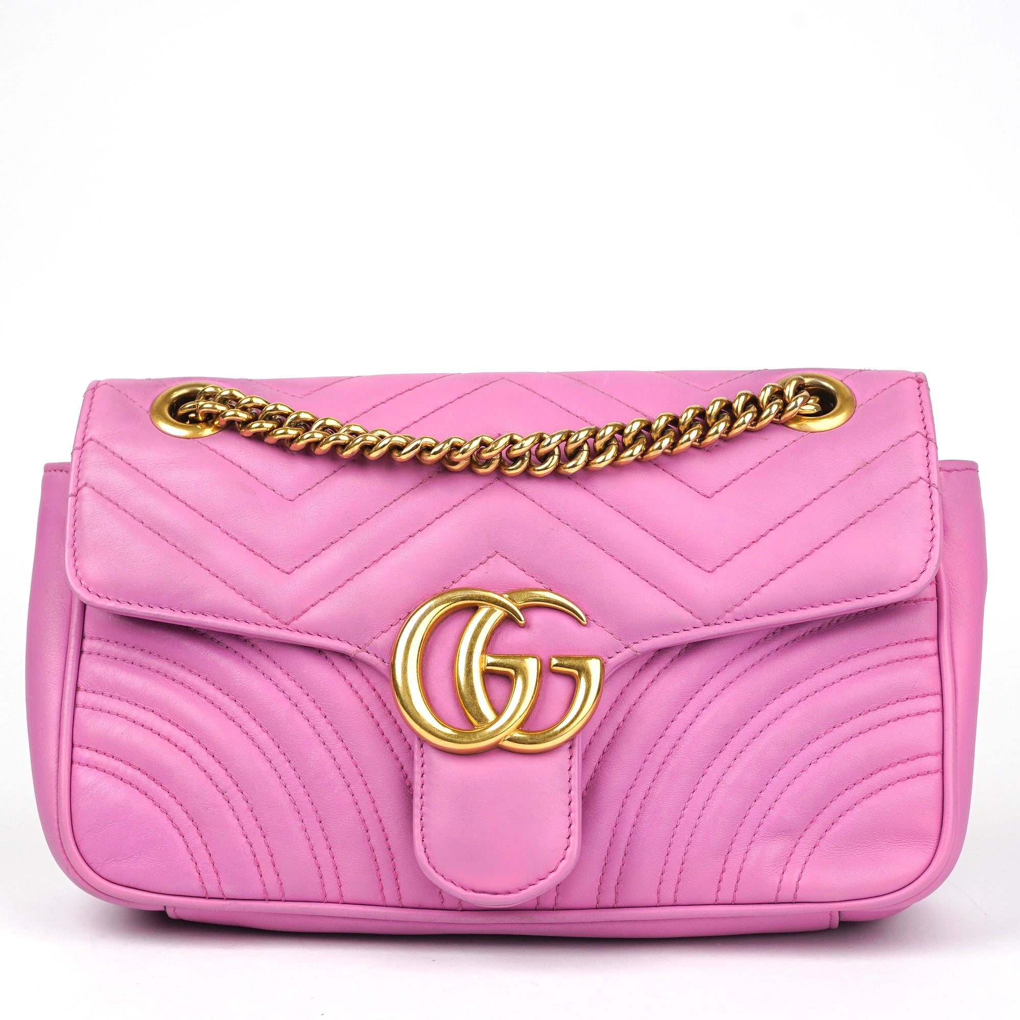 J1377 Gucci GG Marmont Medium Matelassé Shoulder Bag- Pre Owned