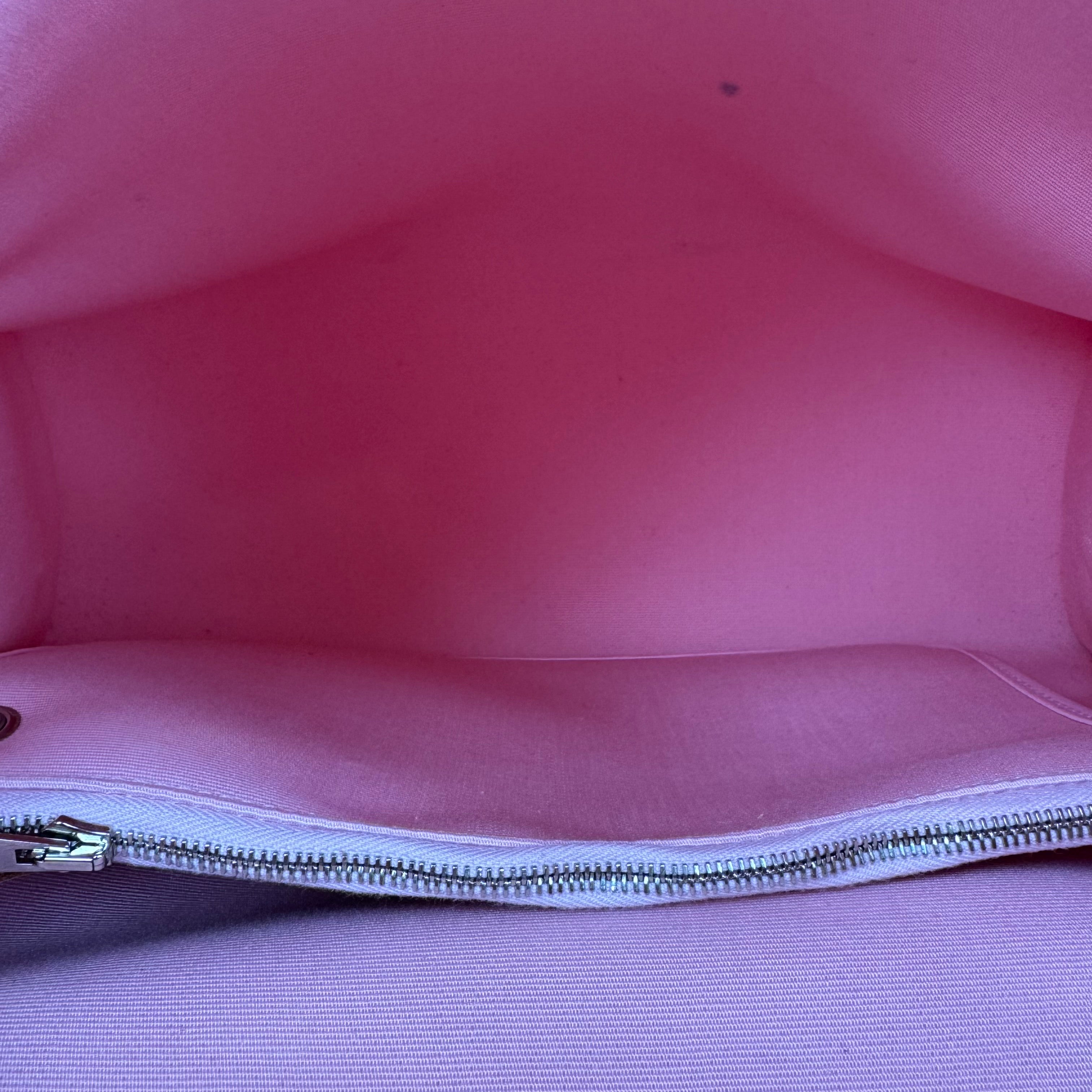 Hermes Herbag Zip Leather and Toile 31 Pink Shoulder Bag J3244 | Pre-Owned Like New Pink Leather