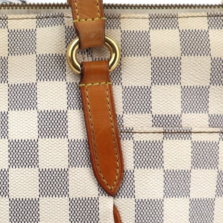 Louis Vuitton Damier Azur Totally PM Tote Bag C1888 | Pre-Owned Very Good White / Blue Damier Azur Canvas