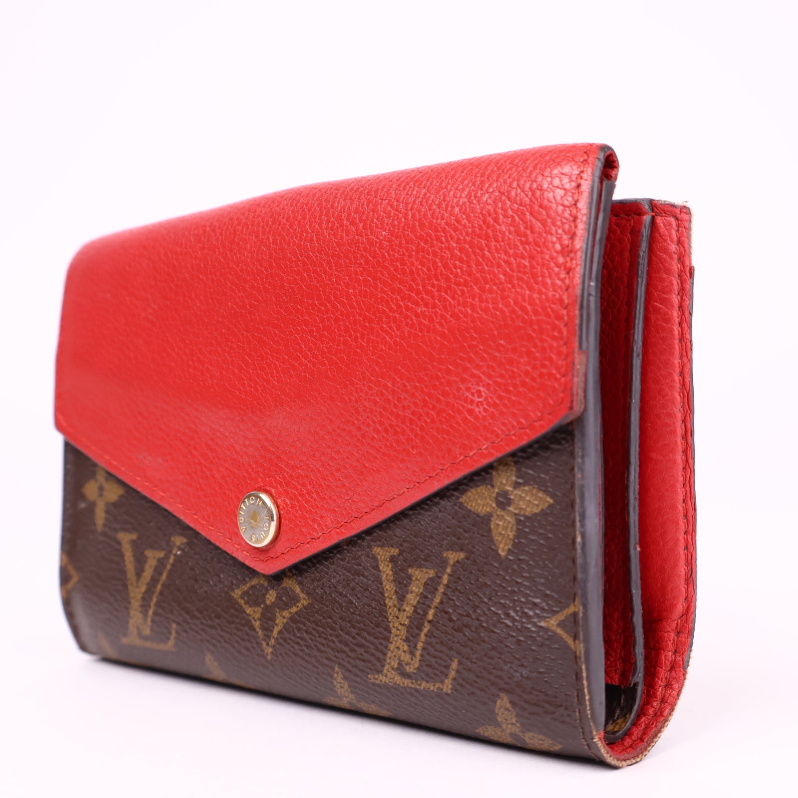 J3592 Louis Vuitton Cerise Monogram Canvas Pallas Compact Wallet- Pre Owned