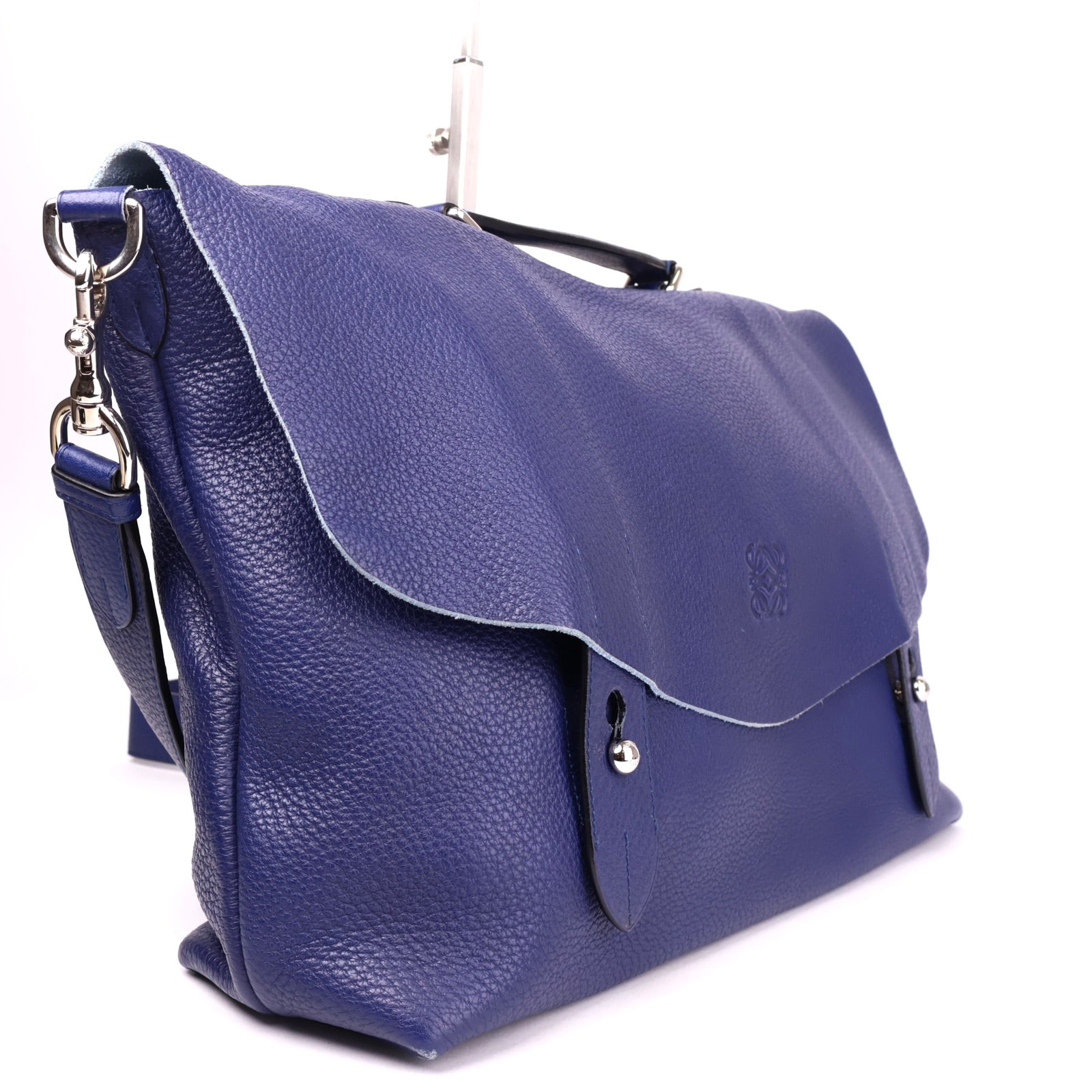 J3584 Loewe Leather Lorca Blue Handle Bags- Pre Owned