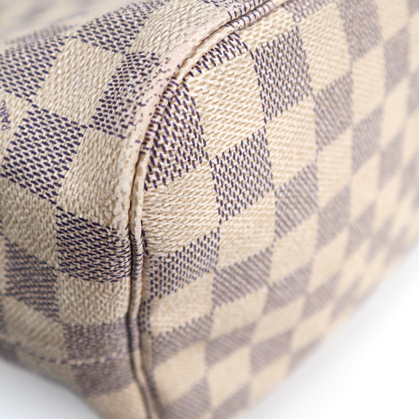 C1914 Louis Vuitton Shoulder Bag Damier Azur Neverfull MM | Pre-Owned Very Good Brown Canvas Damier Azur