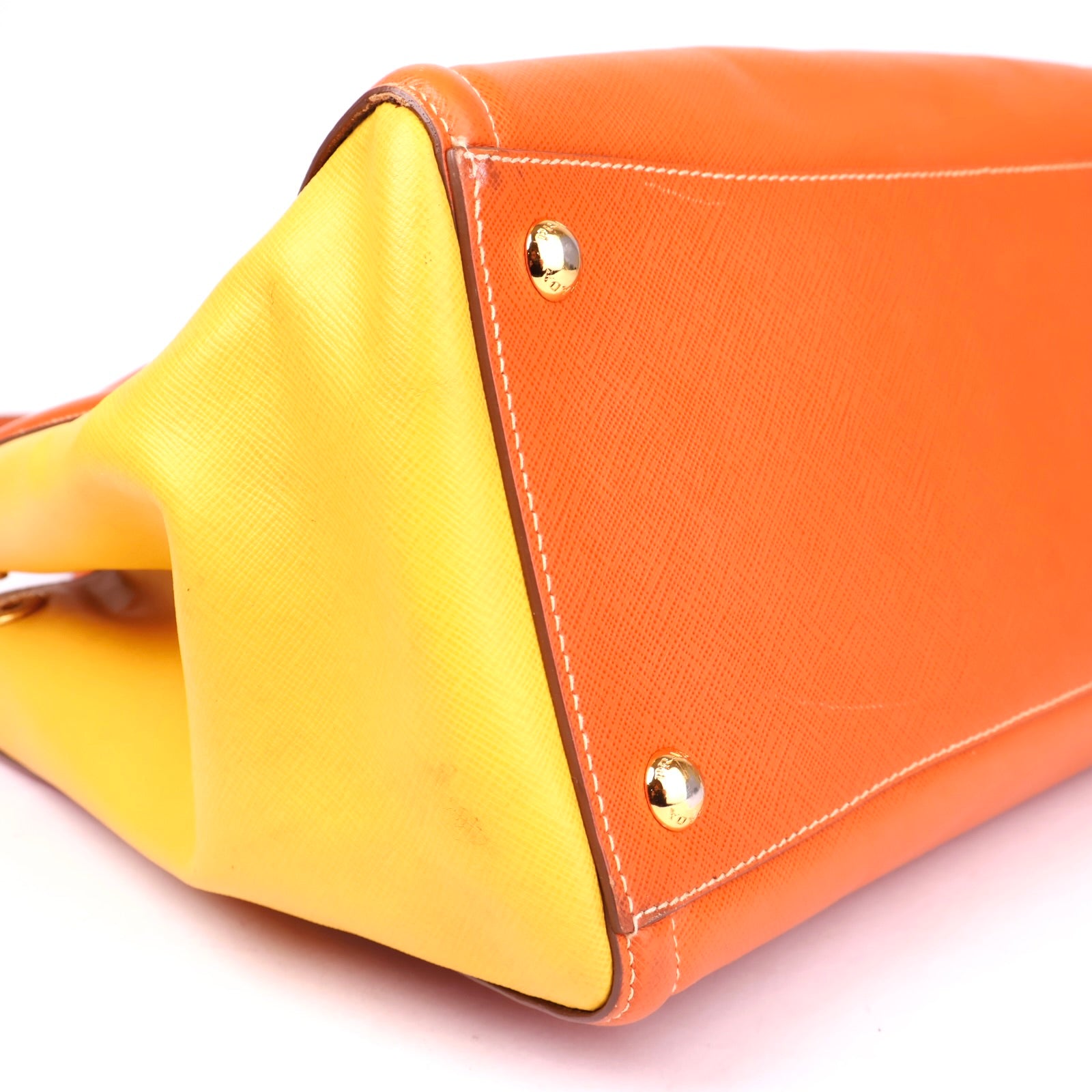 J3641 Prada Salvatore Ferragamo Leather Top Handle Bag- Pre Owned