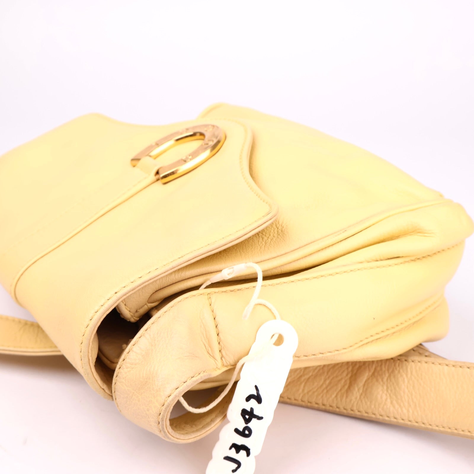 J3642 Gucci Olive Green Suede Stirrup Shoulder Bag- Pre Owned