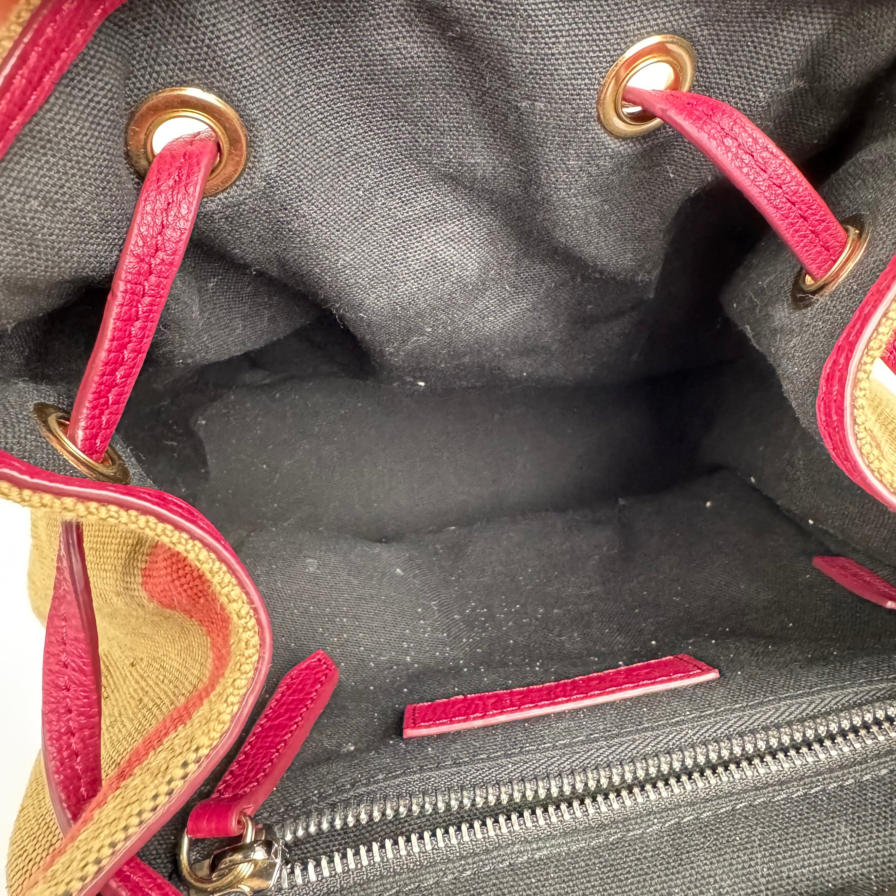 PRE OWNED- Burberry check cloud mini backpack