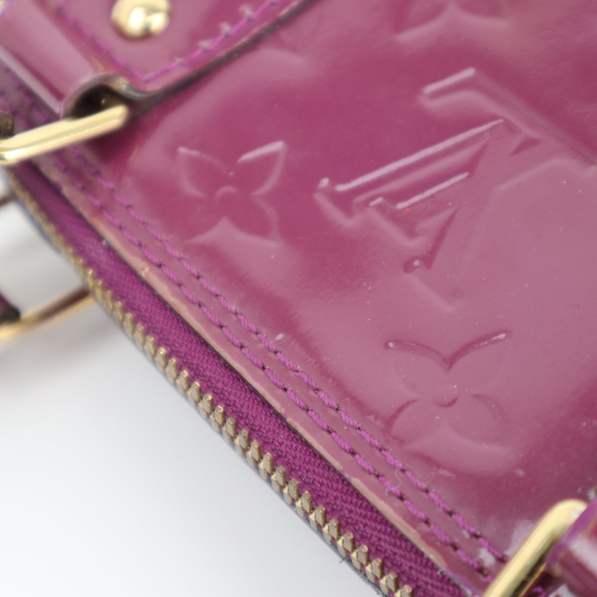 C1929 Louis Vuitton Top Handle Bag Monogram Vernis Alma BB Amethyste | Pre-Owned Very Good Purple Canvas, Leather Monogram
