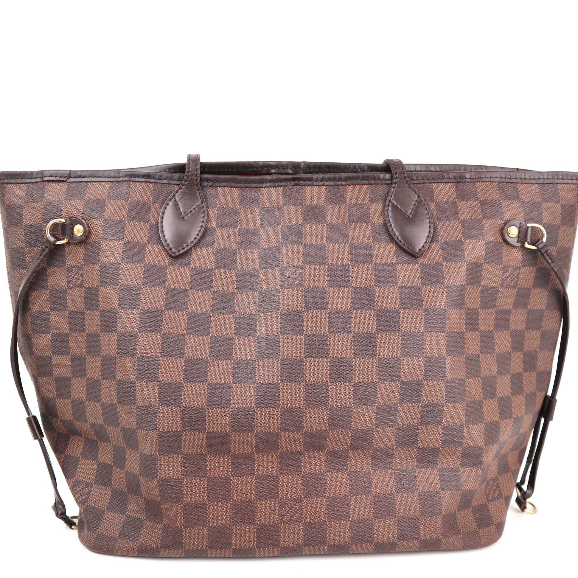 C1932 Louis Vuitton Shoulder Bag Damier Ebene Neverfull MM | Pre-Owned Very Good Brown Canvas Damier Ebene
