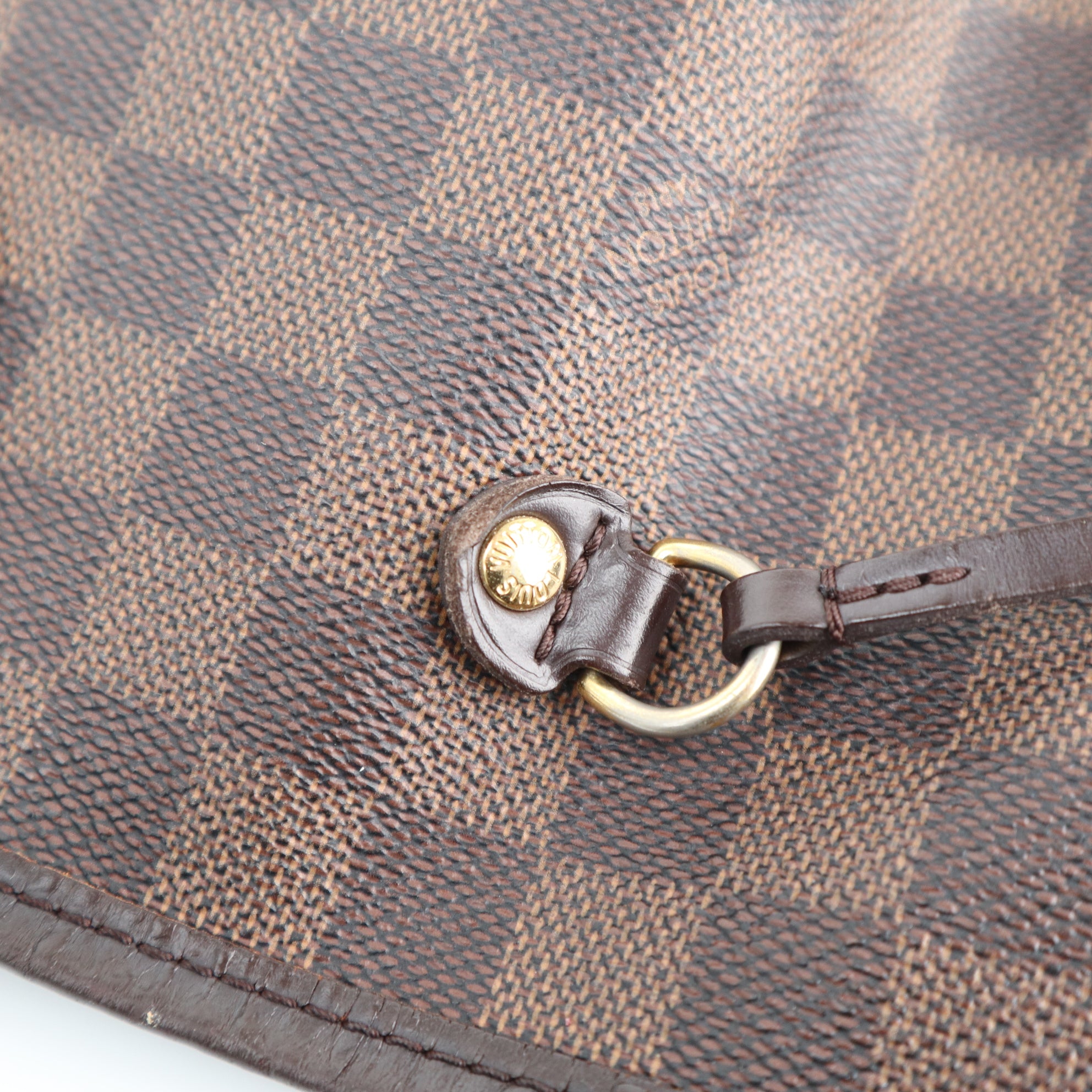 C1932 Louis Vuitton Shoulder Bag Damier Ebene Neverfull MM | Pre-Owned Very Good Brown Canvas Damier Ebene