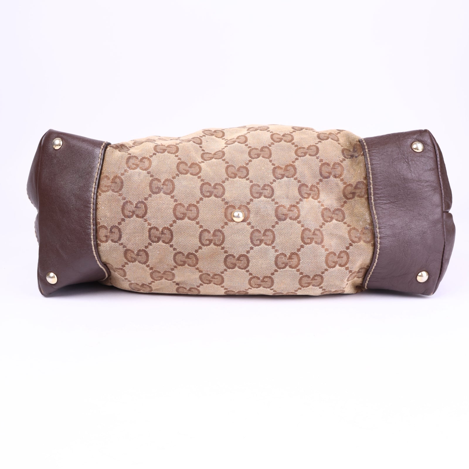 OJ3702-Gucci GG Monogram Supreme Mix Crystal Satchel Tote Bag- Pre Owned