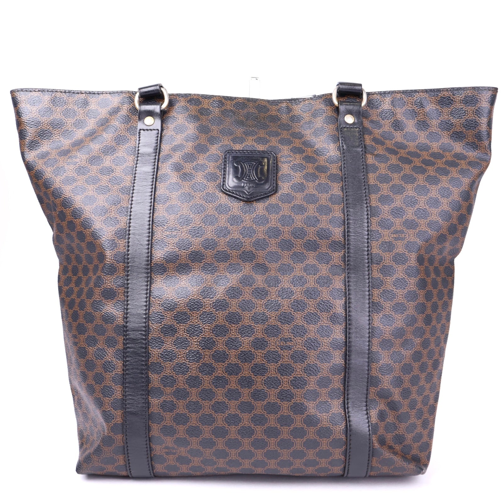 J3700 Céline CELINE Macadam Canvas Tote Bag PVC Leather- Pre Owned