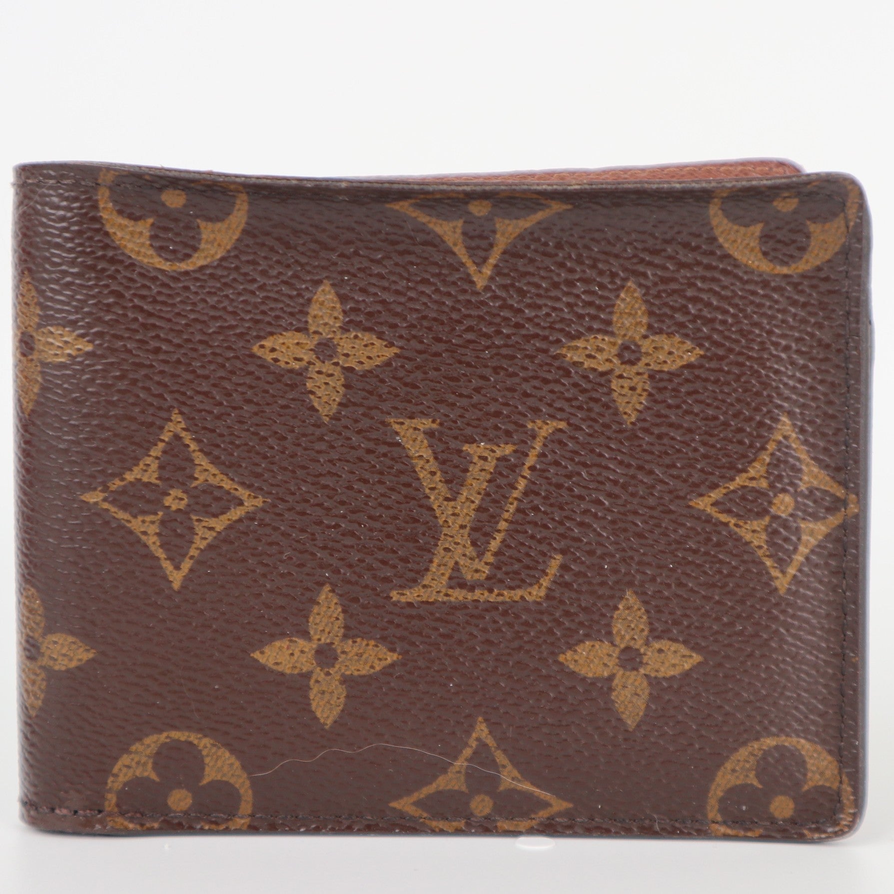 C1939 Louis Vuitton Wallet Monogram Billfold with 9 Credit Card Slots Wallet | Pre-Owned Very Good Red Monogram Canvas