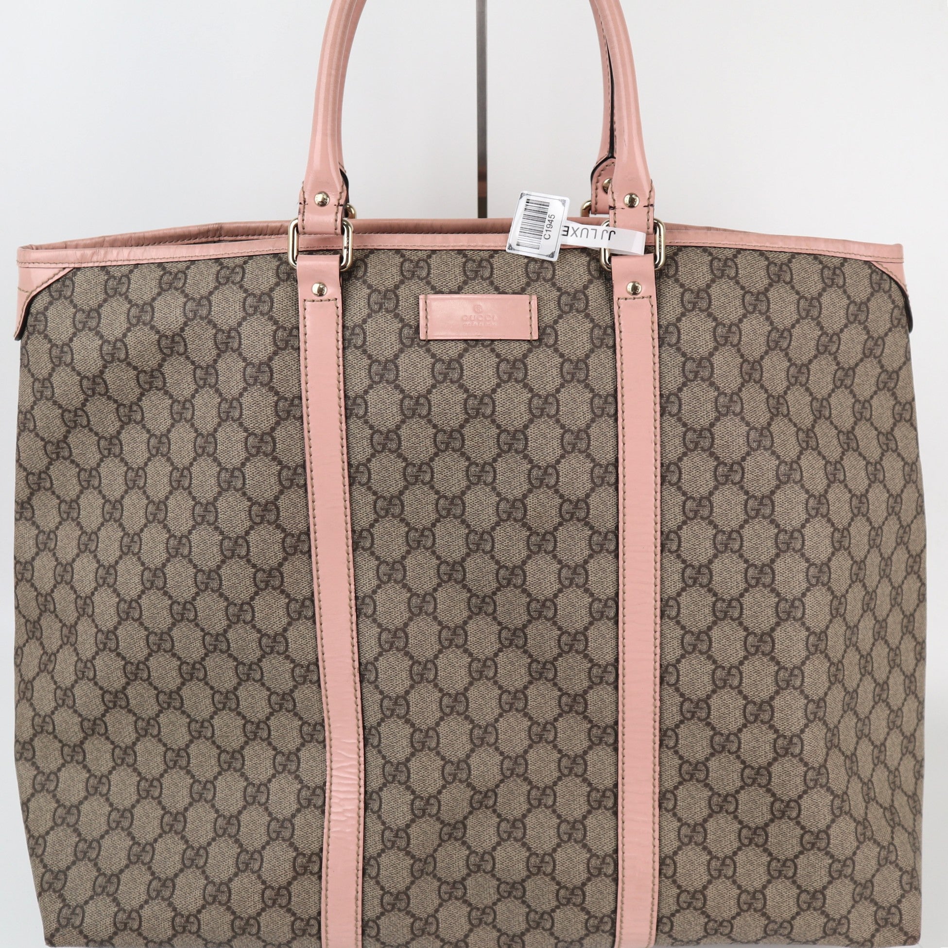 C1945 Gucci Tote Bag GG Supreme Joy Tote | Pre-Owned Very Good Brown GG Supreme Canvas