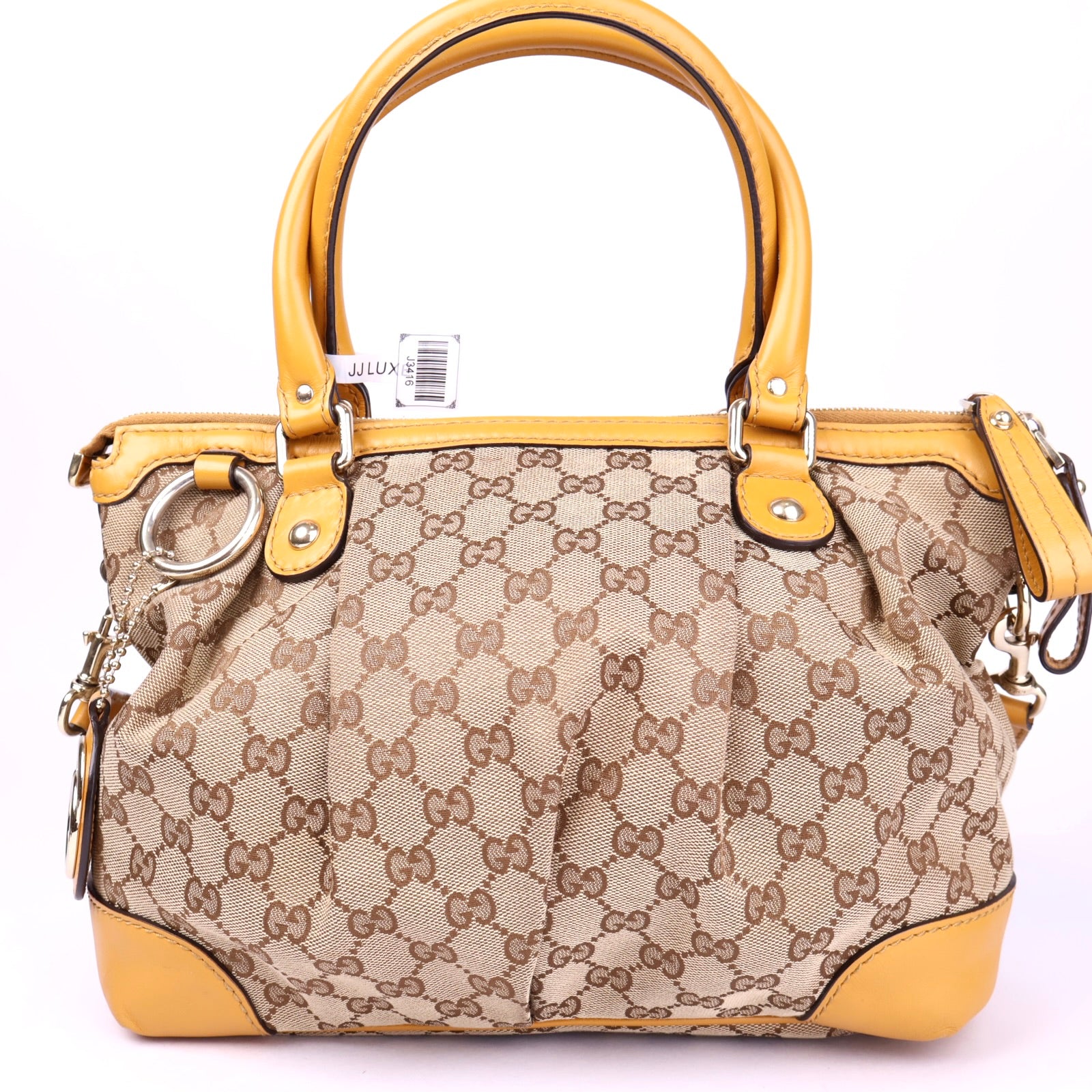 J3416 Gucci GG Canvas Sukey Satchel- Pre Owned