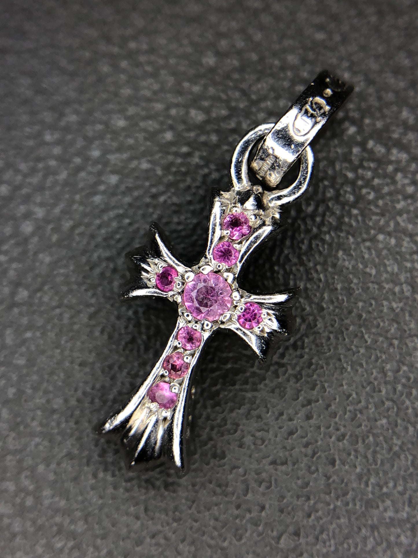 Chrome Hearts Pendant Pink Sapphire White Gold