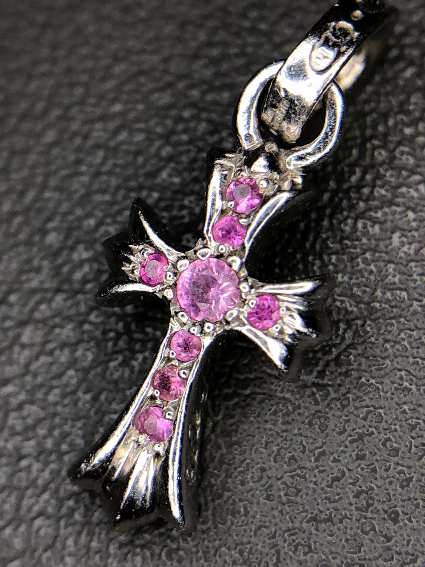 Chrome Hearts Pendant Pink Sapphire White Gold