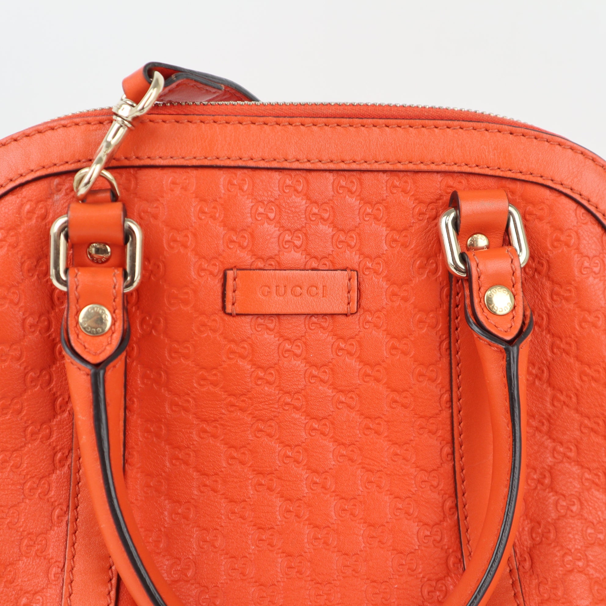 C1948 Gucci Crossbody Bag Mini Microguccissima Dome Sun Orange | Pre-Owned Excellent Orange Microguccissima Leather