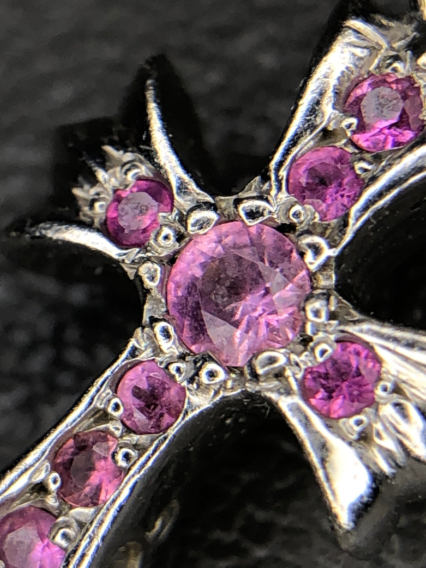 Chrome Hearts Pendant Pink Sapphire White Gold