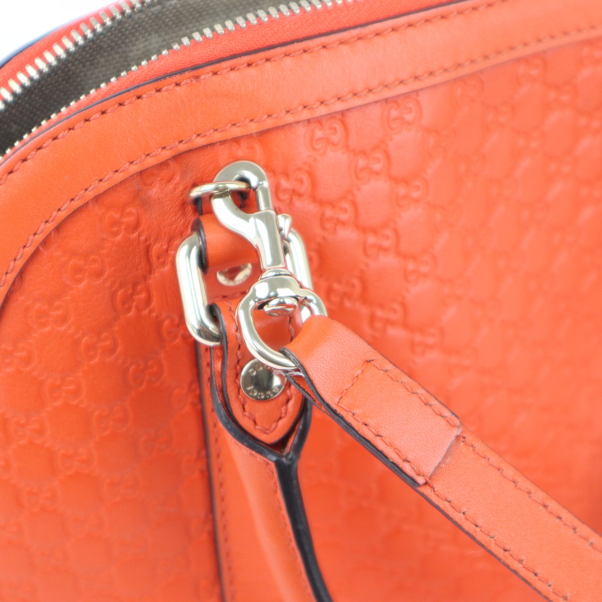 C1948 Gucci Crossbody Bag Mini Microguccissima Dome Sun Orange | Pre-Owned Excellent Orange Microguccissima Leather